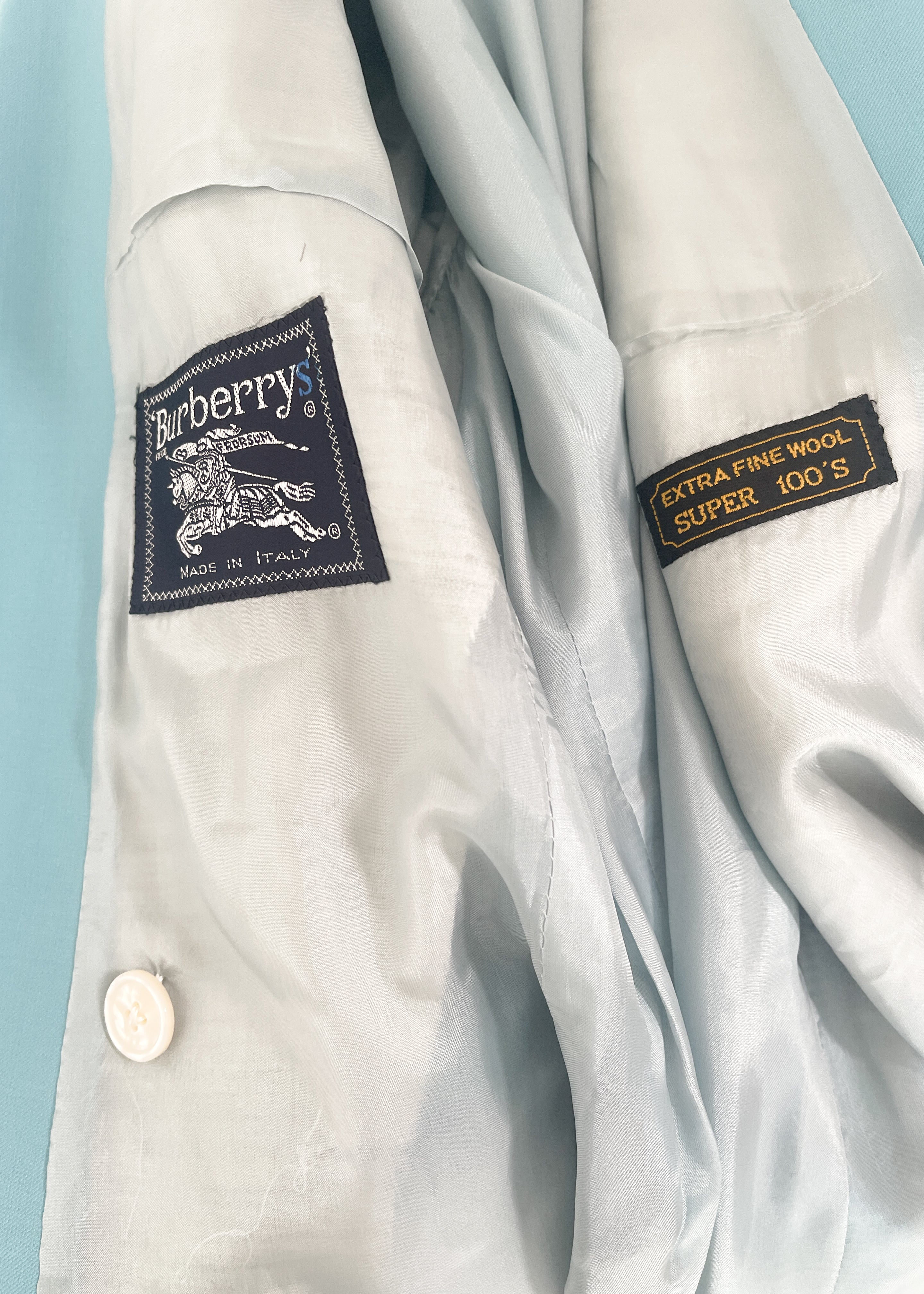 1990s Burberry's Blue Suit
