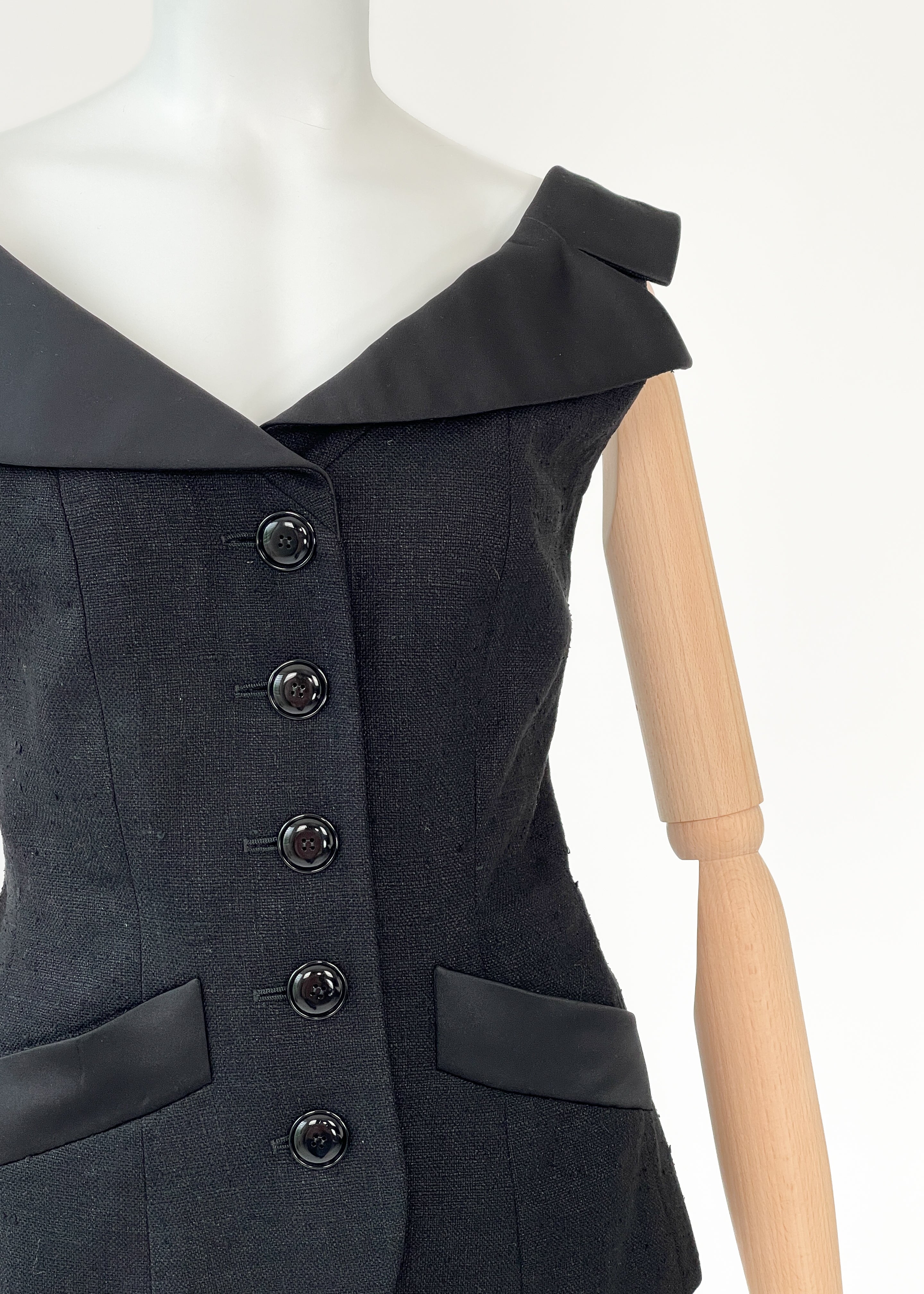 Vintage Yves Saint Laurent Silk Tuxedo Top