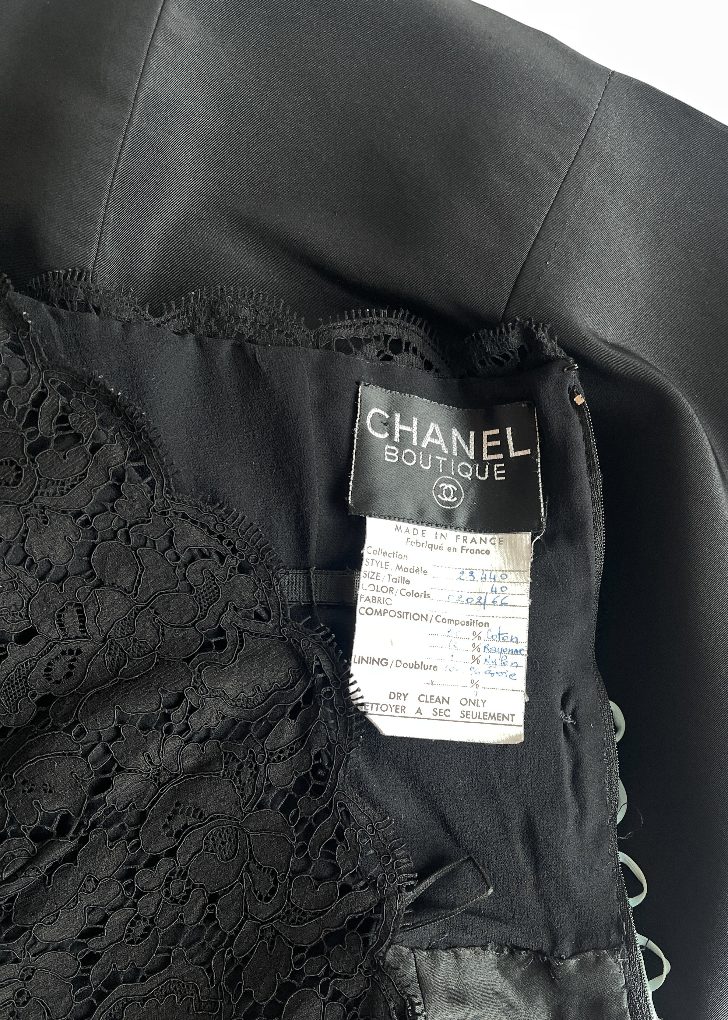 Vintage 1988 Chanel Strapless Dress