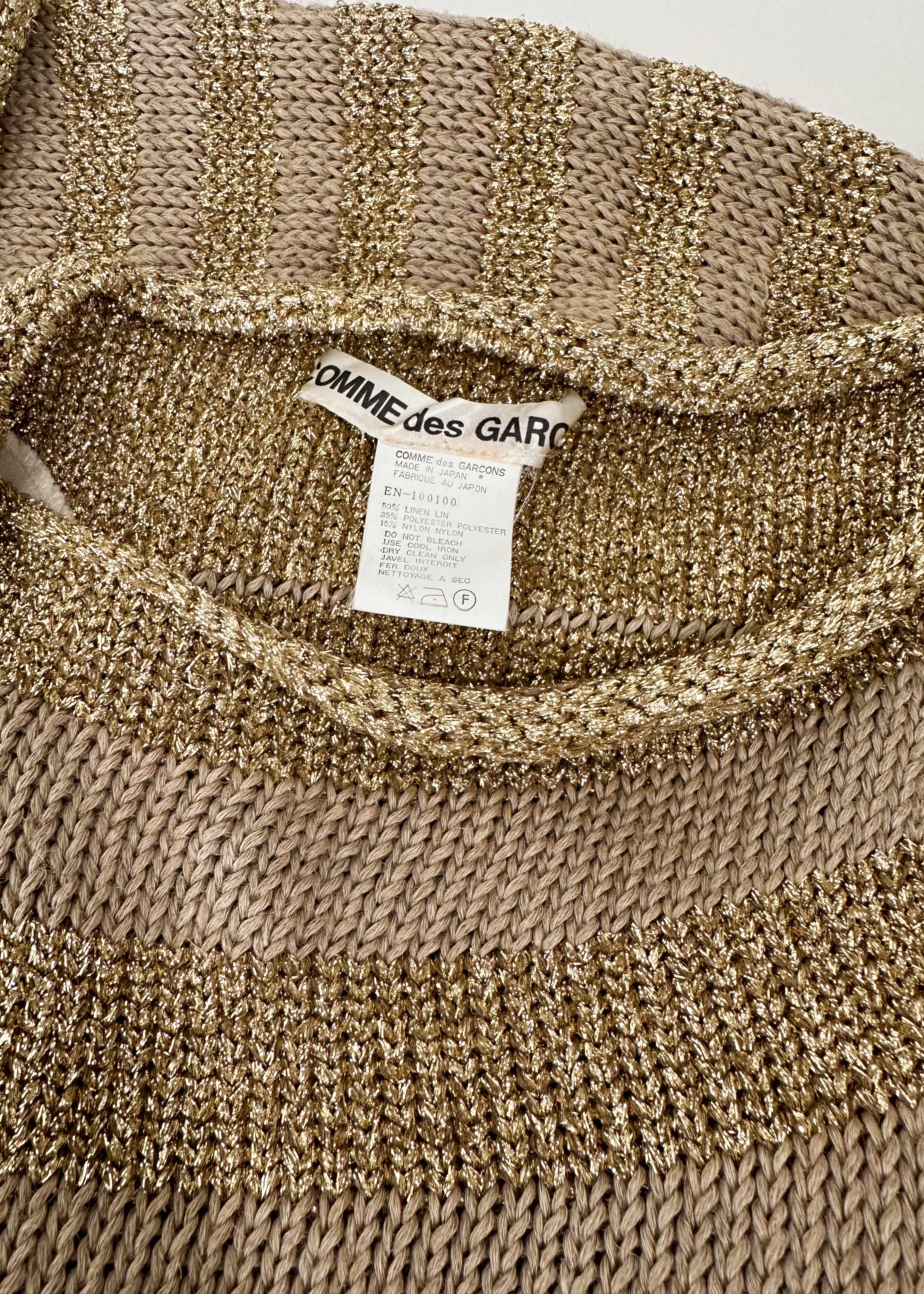 Comme des Garcons Metallic Knit Top Spring 1985