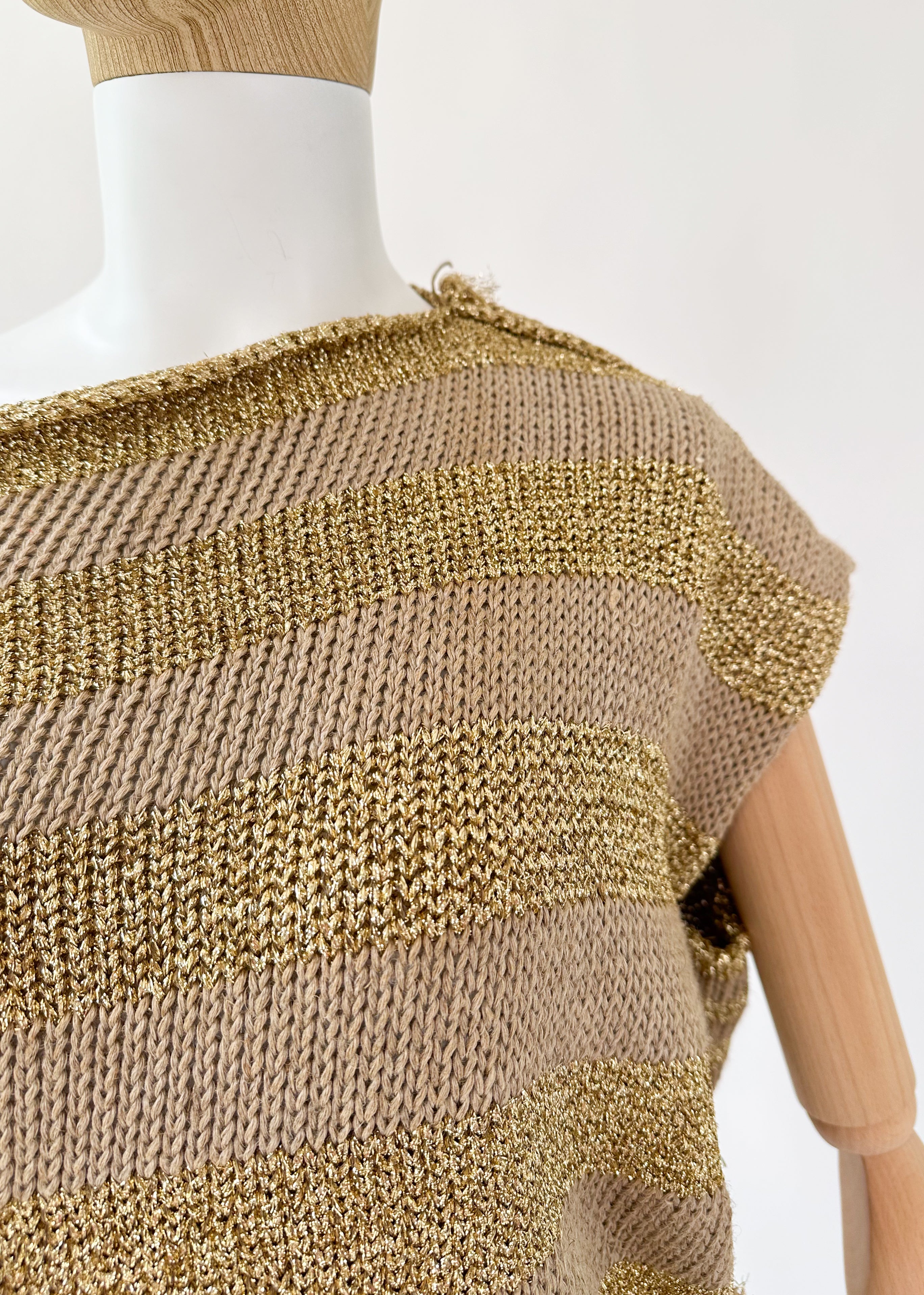 Comme des Garcons Metallic Knit Top Spring 1985