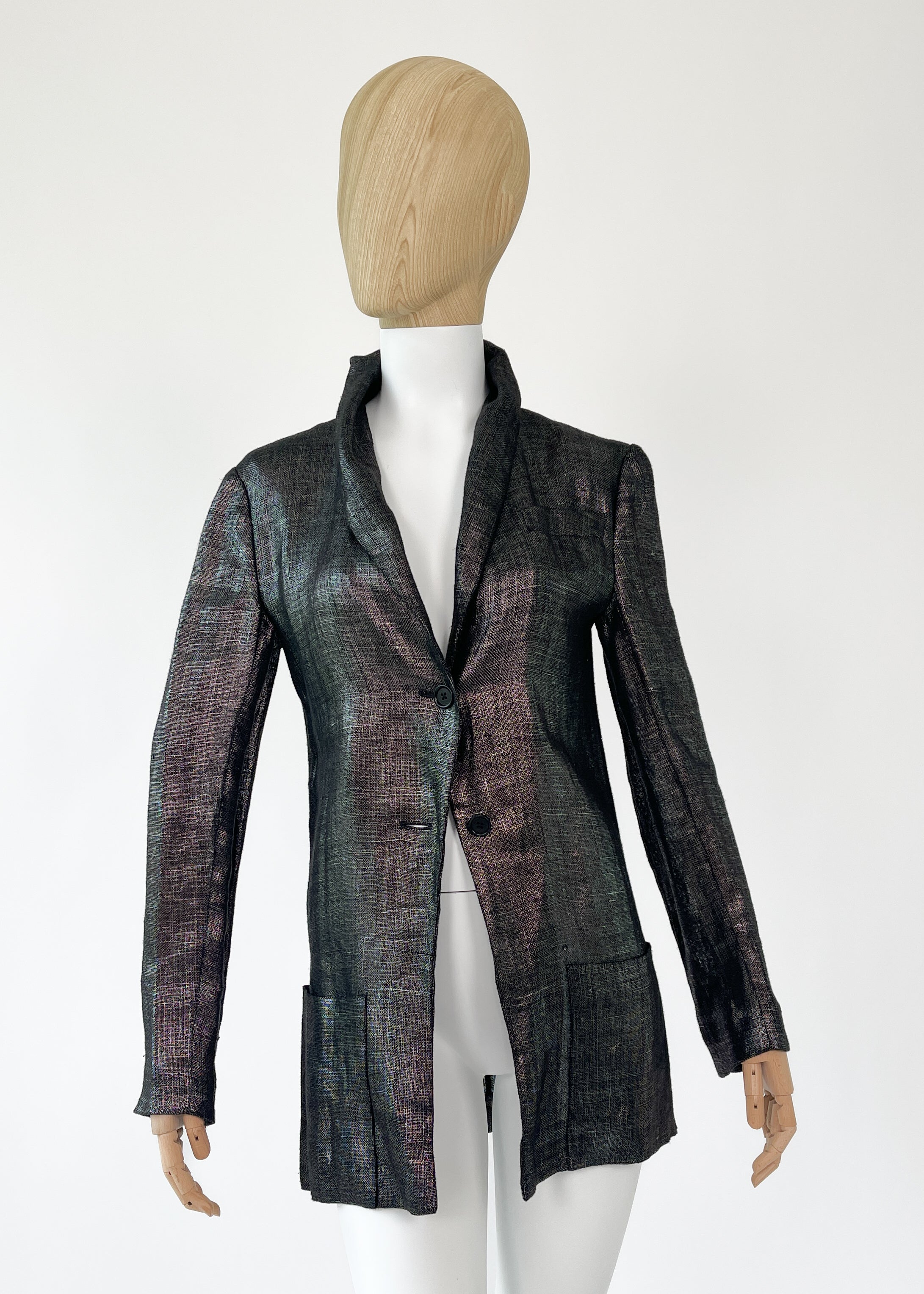 Vintage Romeo Gigli Shimmer Linen Jacket 1992