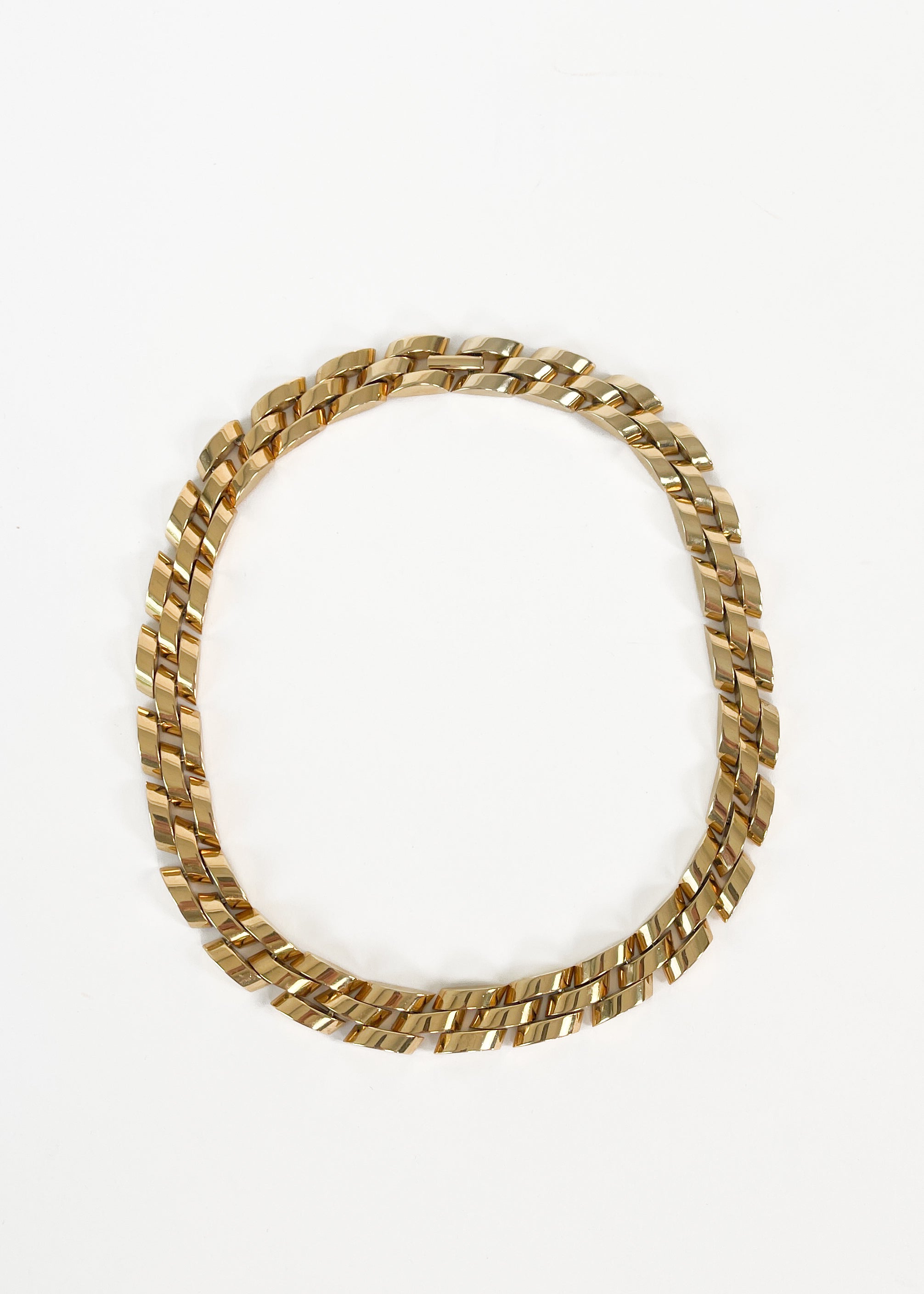 Vintage Gold Link Choker Necklace