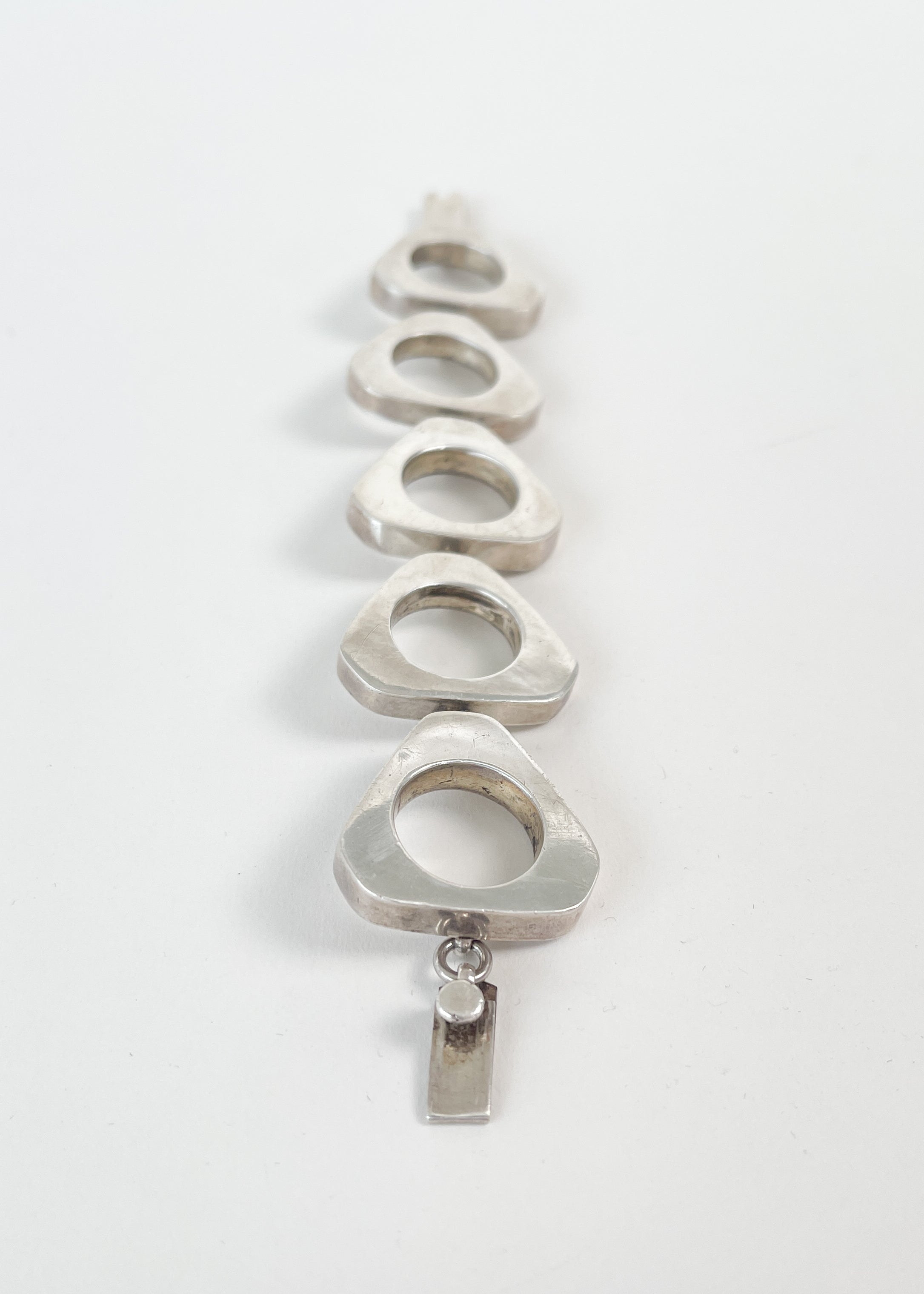 Vintage Sterling Triangle Links Bracelet