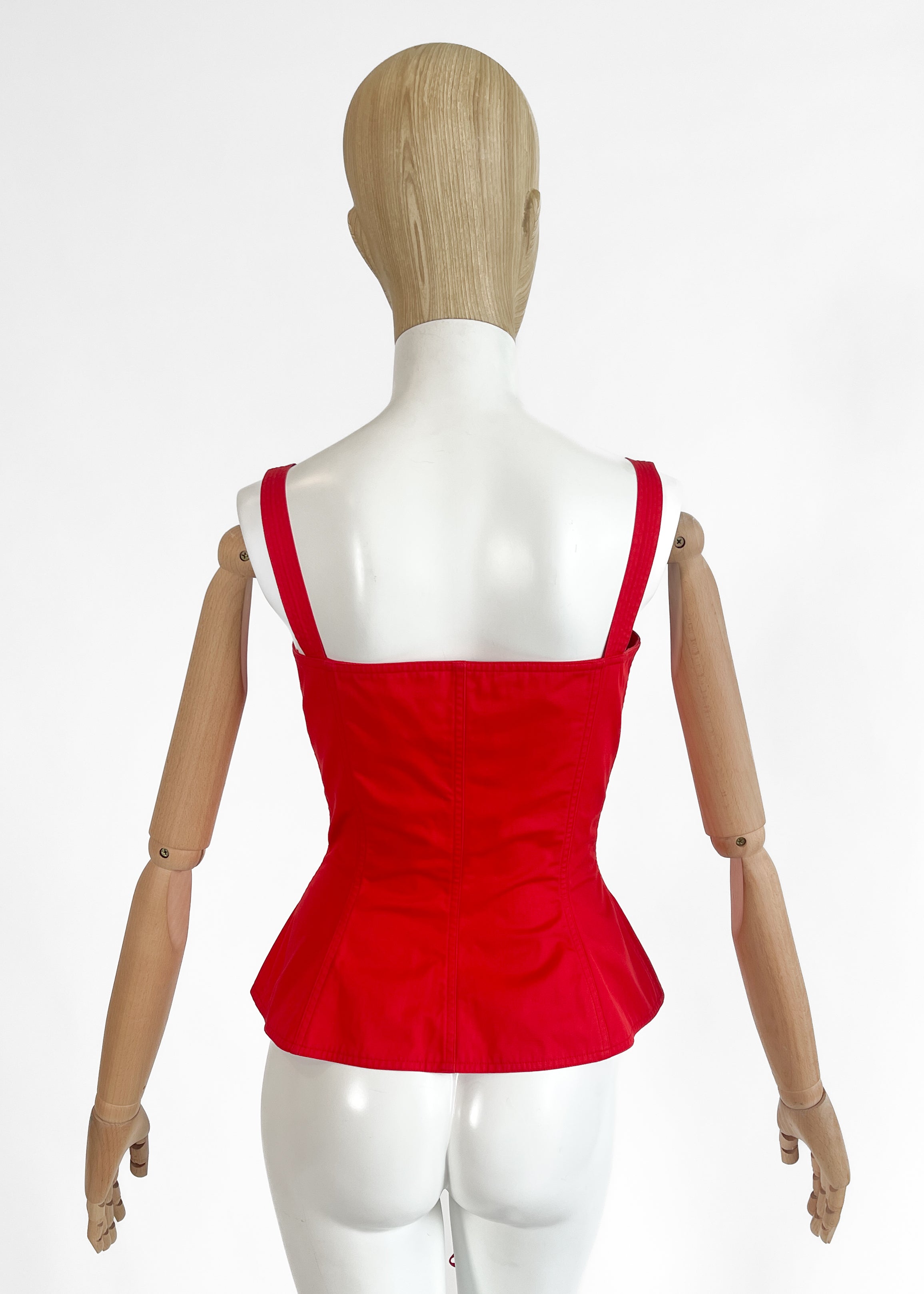 Yves Saint Laurent 1977 Lace Up Corset Top
