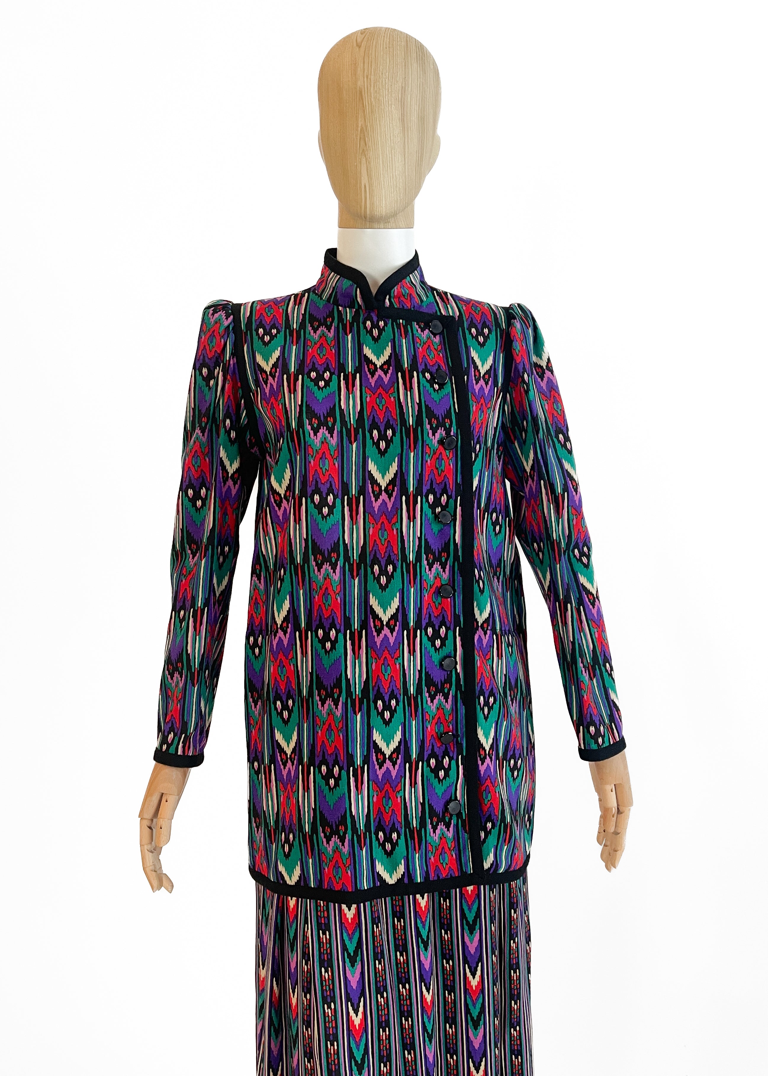 Yves Saint Laurent Laurent Ikat Ensemble Fall 1980