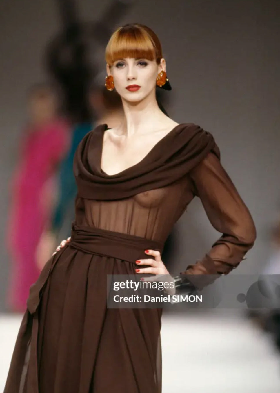 ysl brown dress Vintage Yves Saint Laurent Sheer Silk Spring 1989 Women Last Chance Sweetheart Ball Gown Satin Color:Off-white it combines elegance with