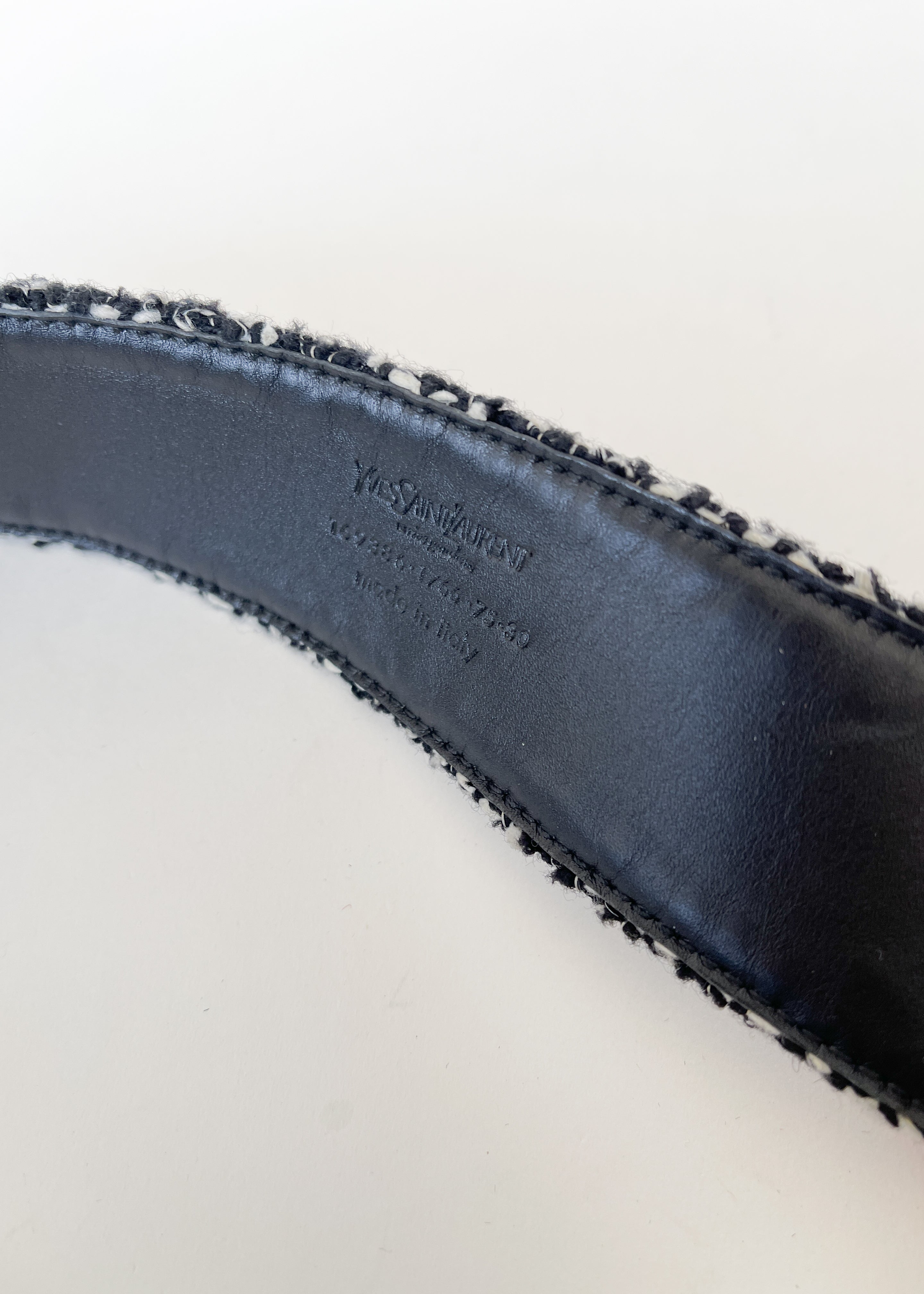 Vintage Yves Saint Laurent Tweed Belt