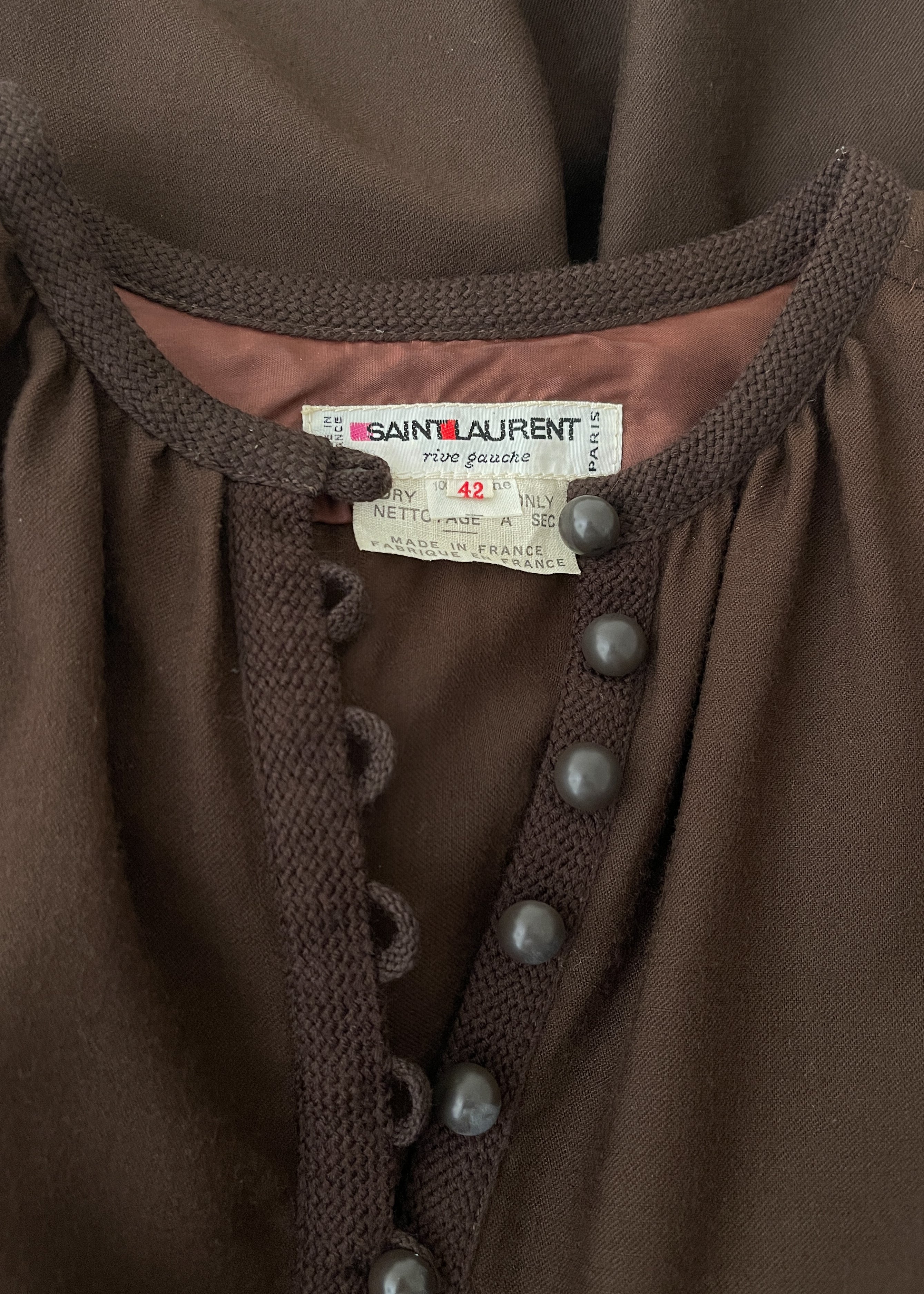 Vintage 1976 Yves Saint Laurent Russian Collection Dress