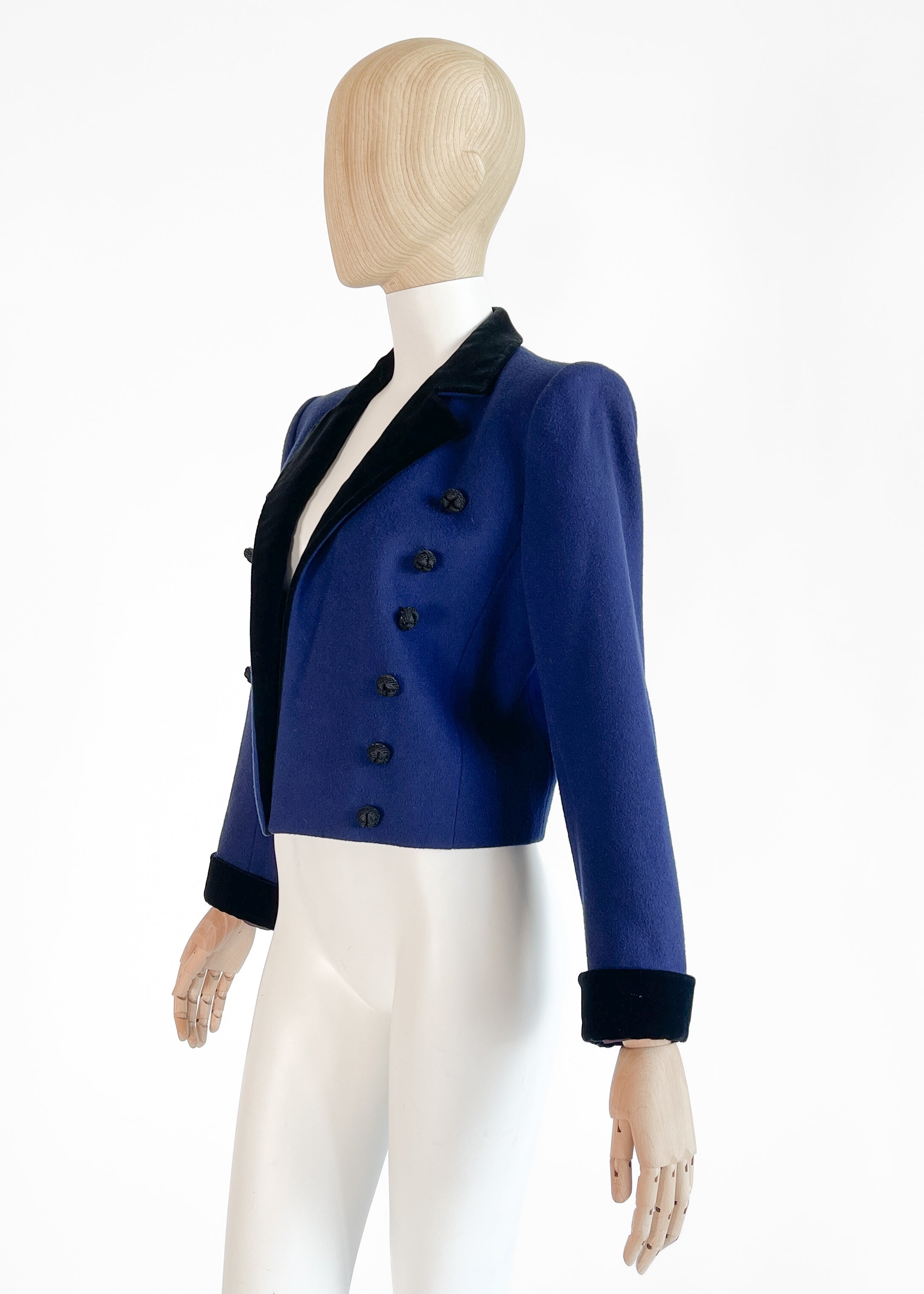 Vintage 1970s Yves Saint Laurent Wool Military Jacket