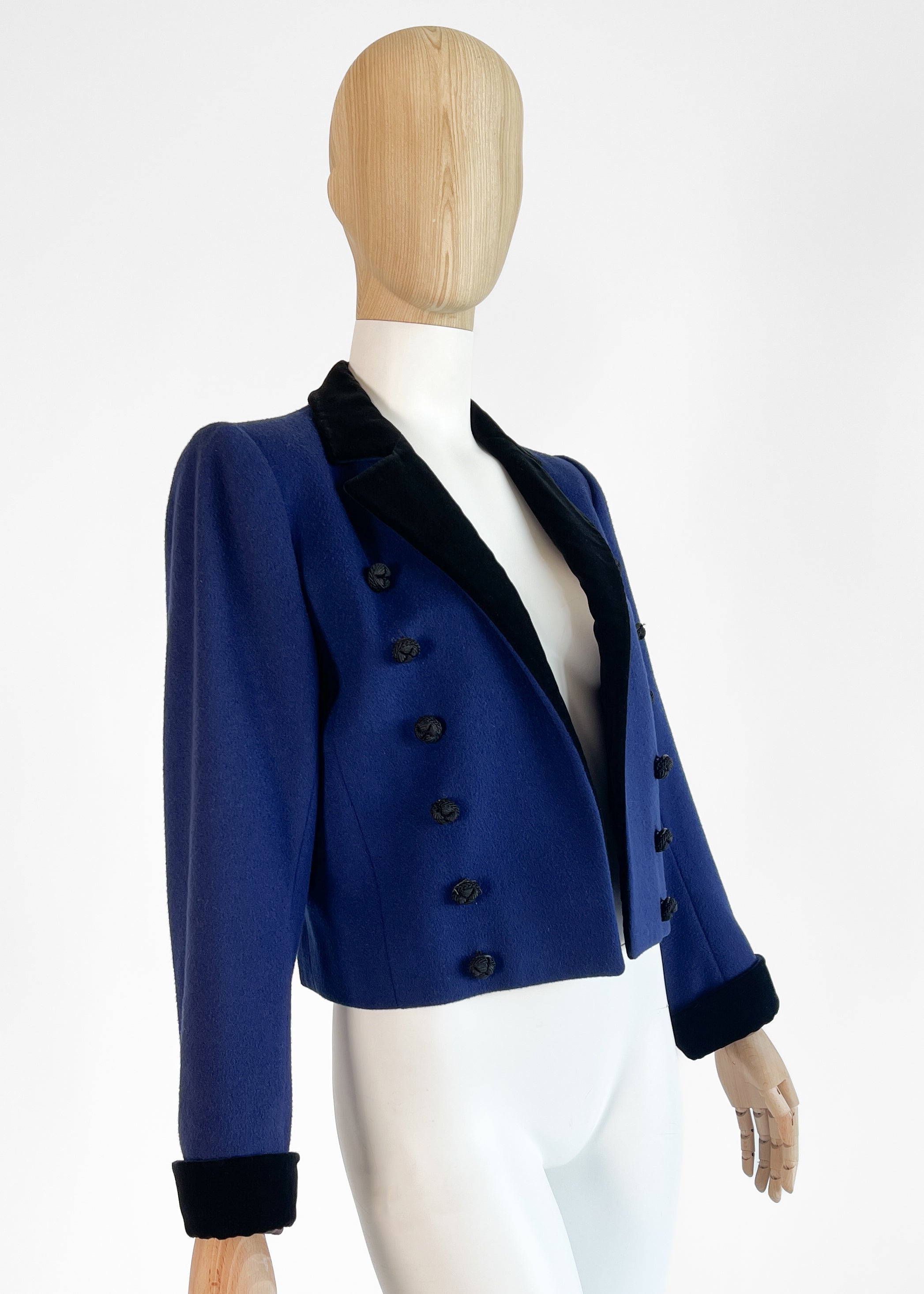 Vintage 1970s Yves Saint Laurent Wool Military Jacket