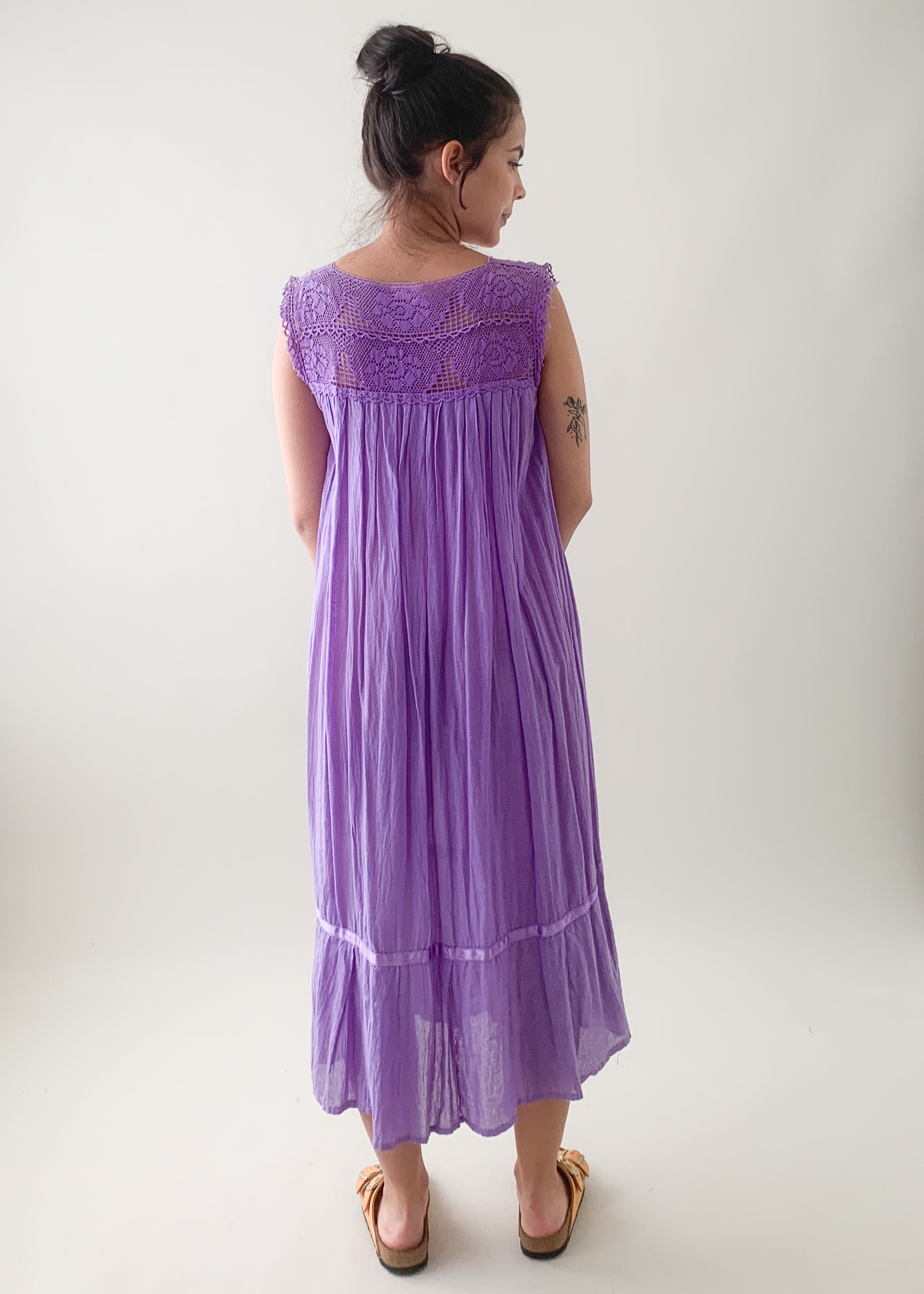 1930s Hand Dyed Cotton Dress