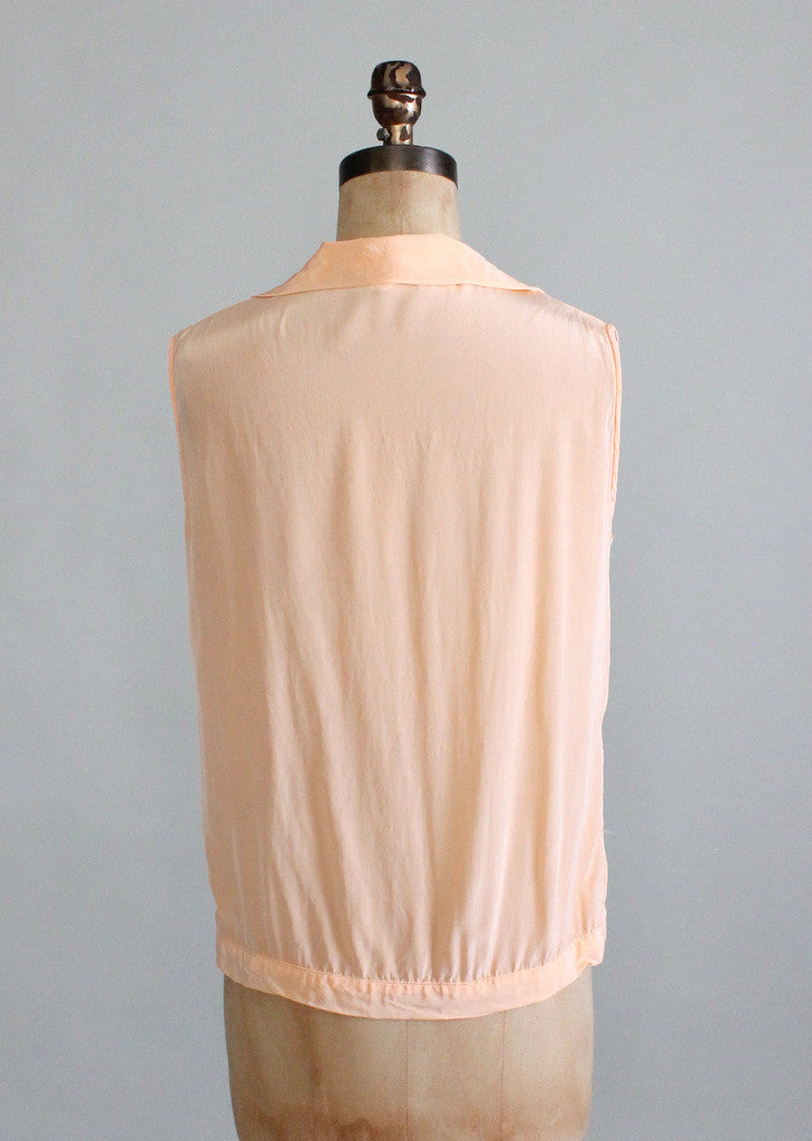 Vintage 1920s Silk Ruffle Flapper Blouse