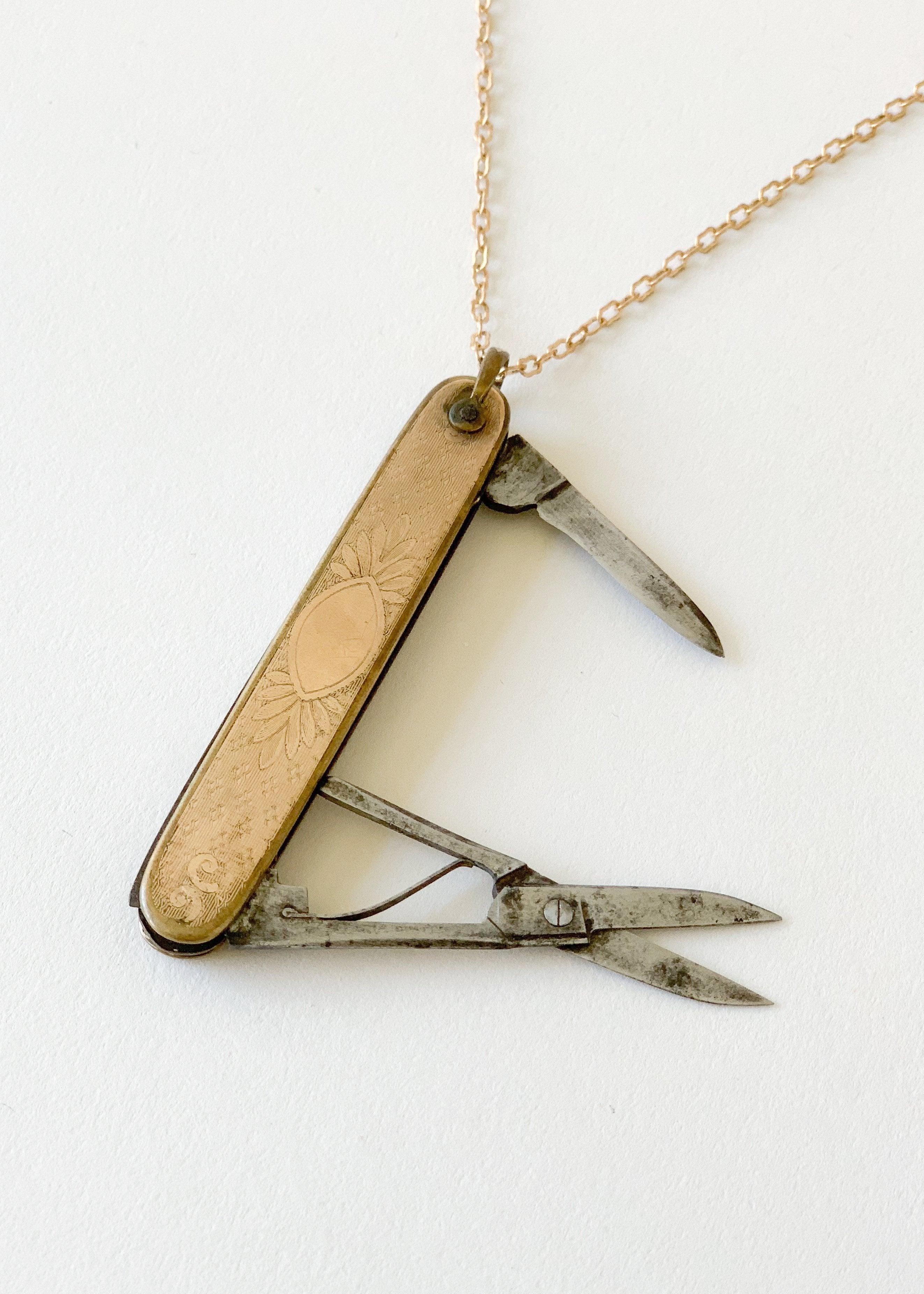Vintage 1920s Pocket Knife Necklace