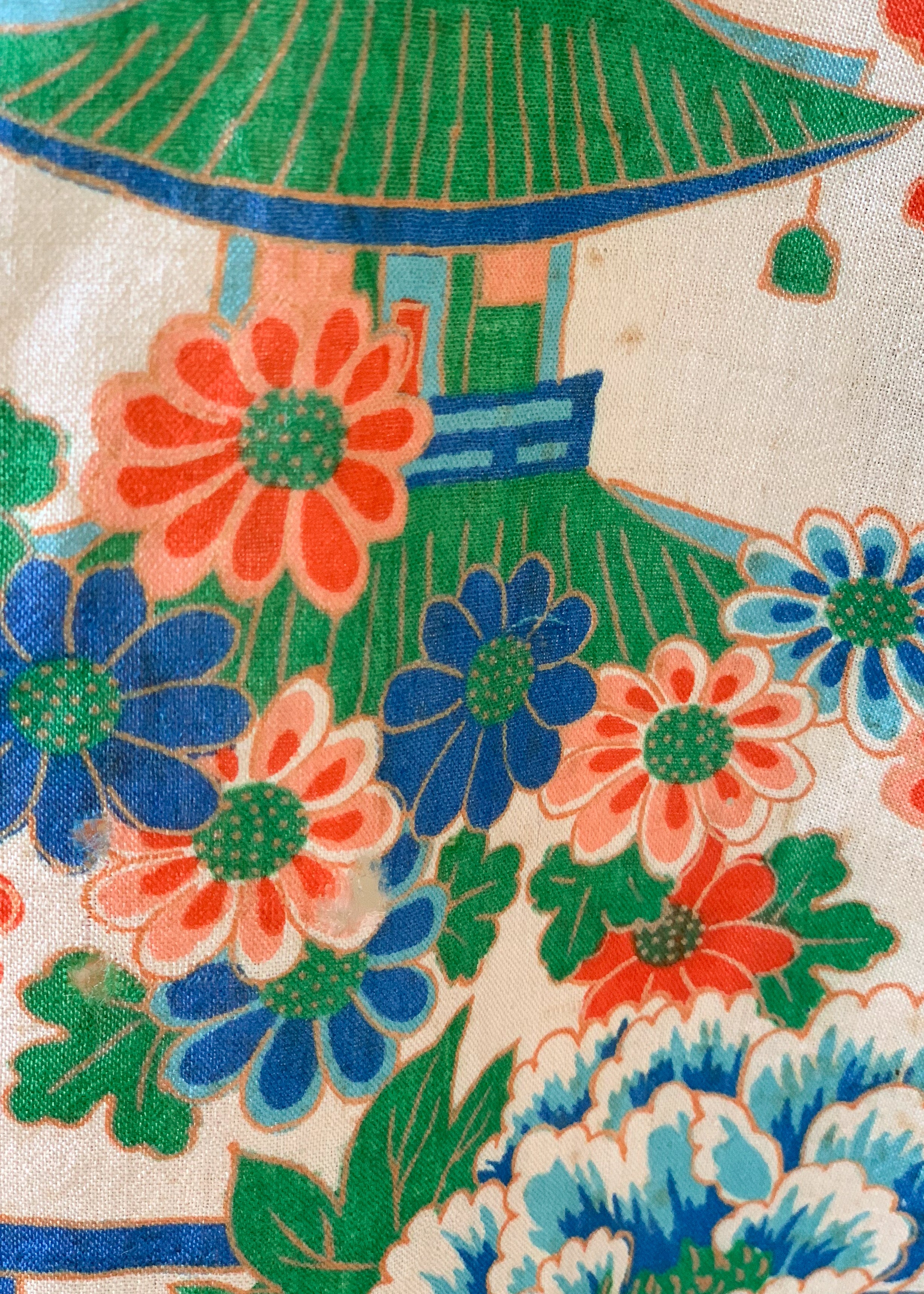 Vintage Pongee Silk Kimono Robe