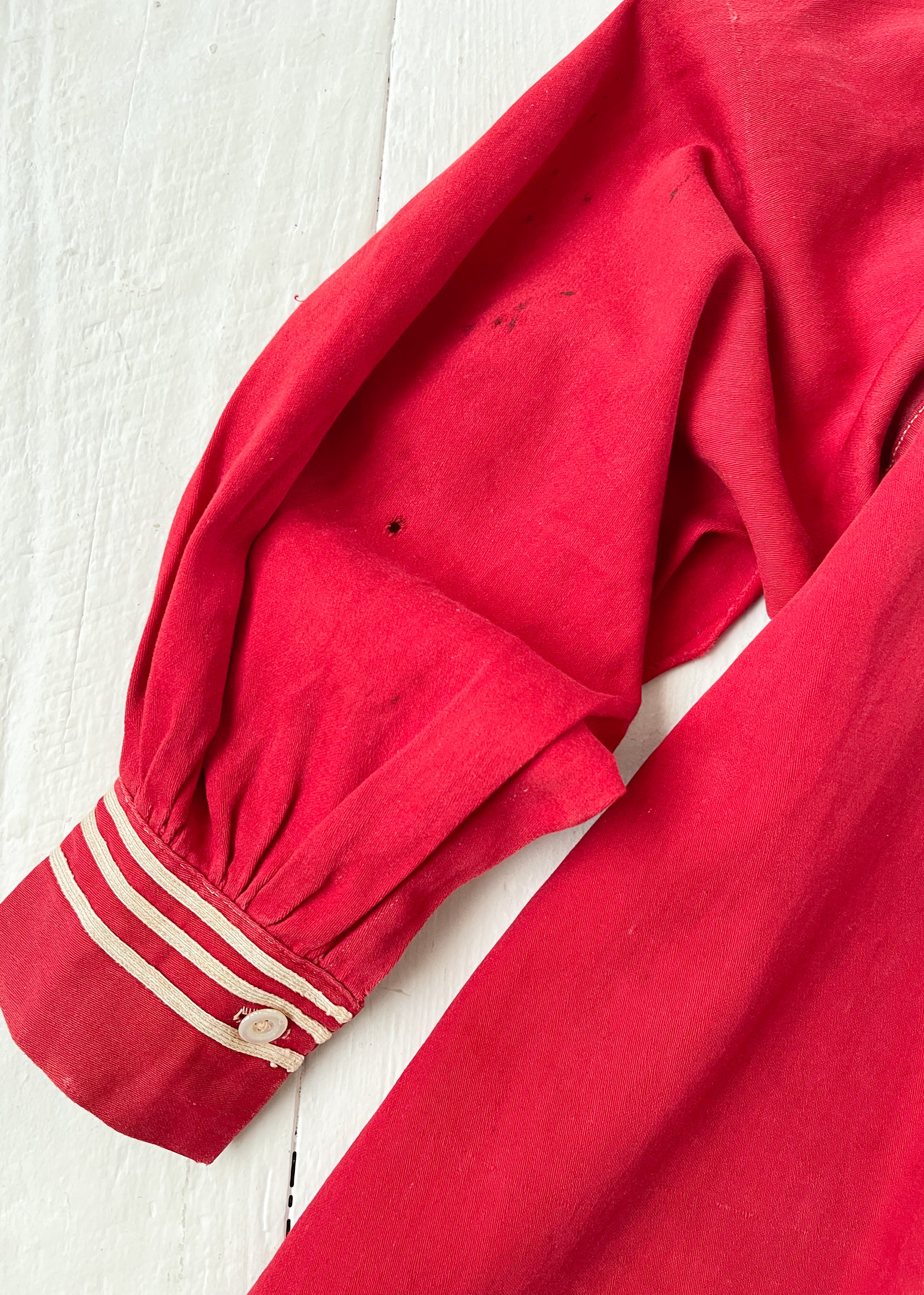 Vintage 1920s Red Sailor Style Shirt