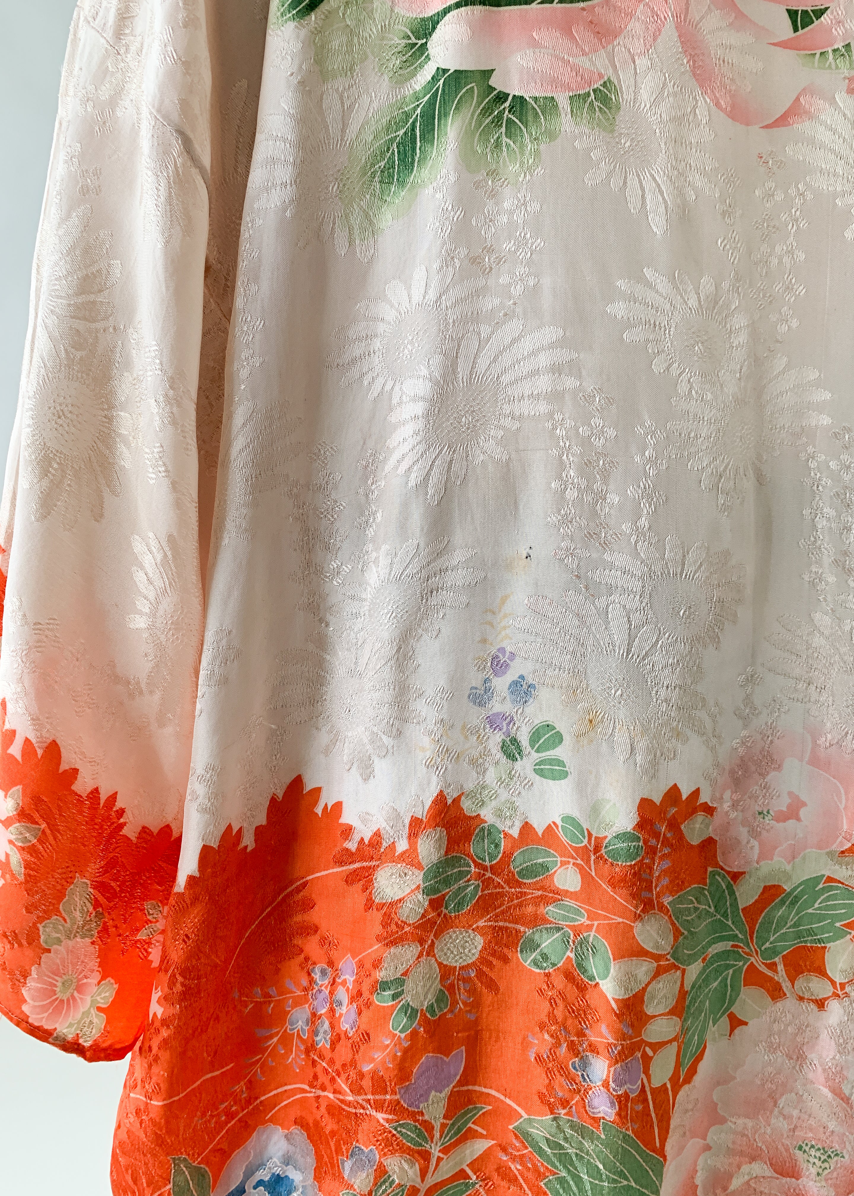 Vintage 1920s Floral Silk Robe