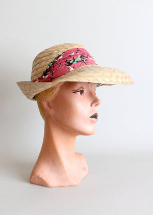 Vintage 1930s 40s straw hat