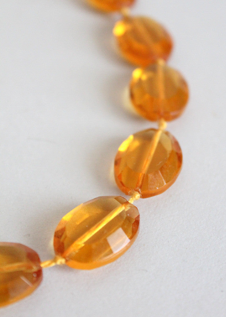 1930s hand knotted bead necklace