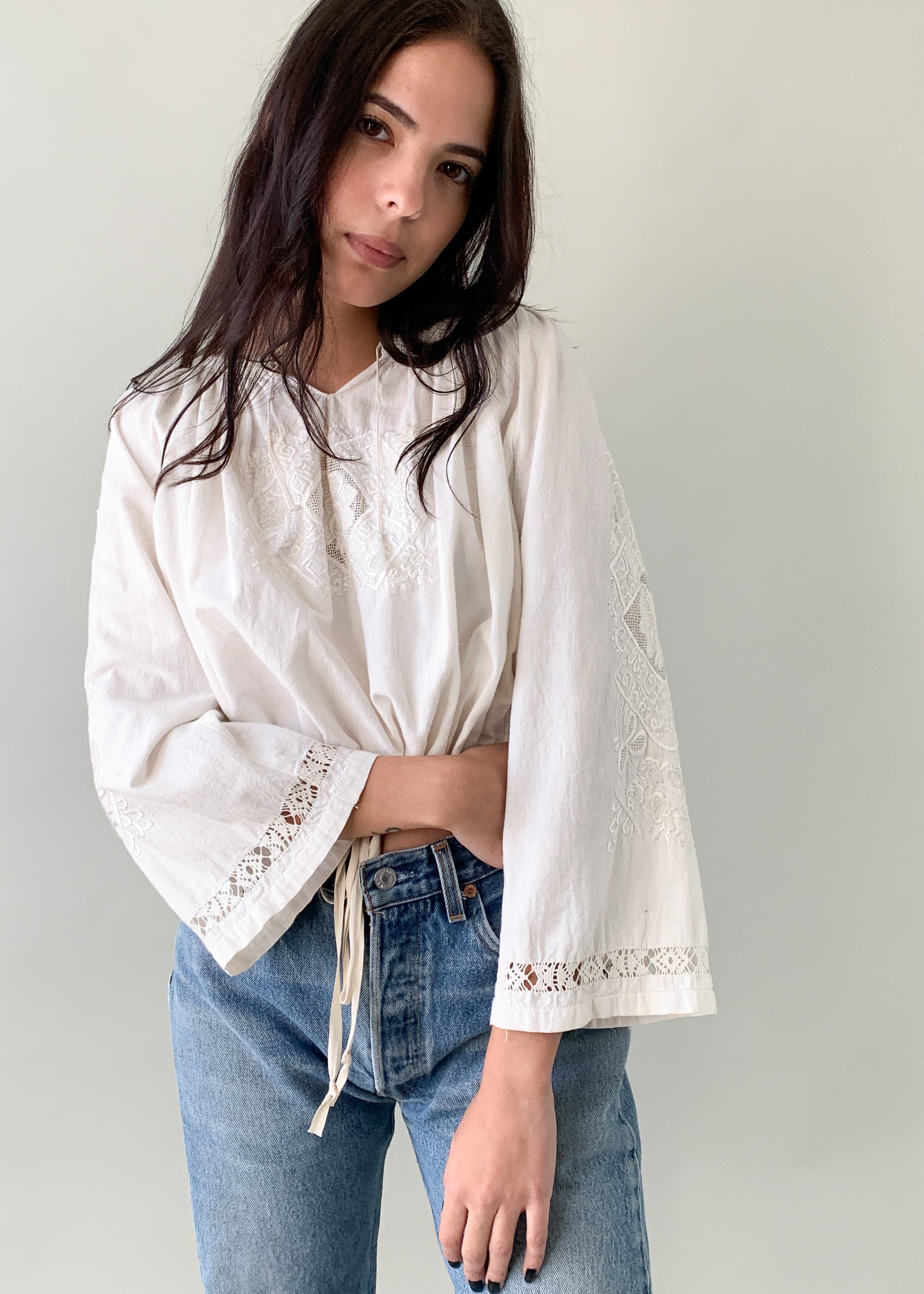 Vintage 1930s Embroidered Hungarian Top
