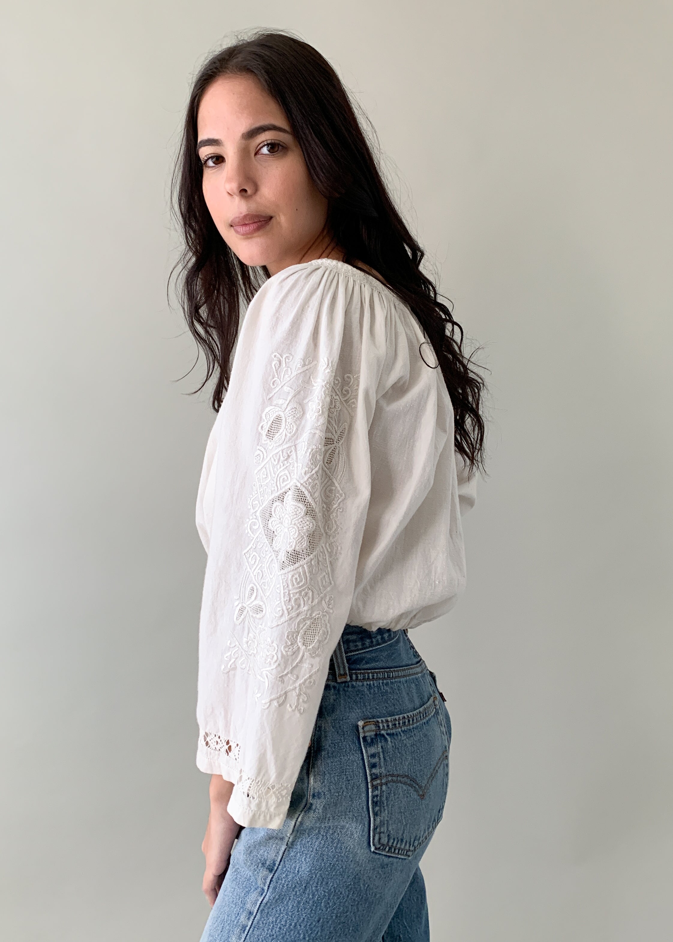 Vintage 1930s Embroidered Hungarian Top