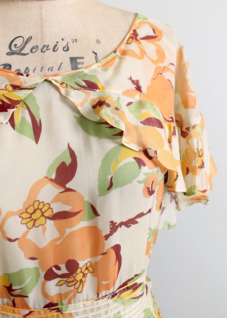 Vintage 1930s lawn party dress