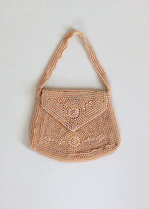 Vintage 1930s Pearl Beaded Party Purse