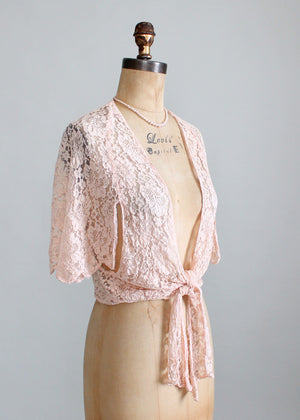 1930s Pink Lace Jacket