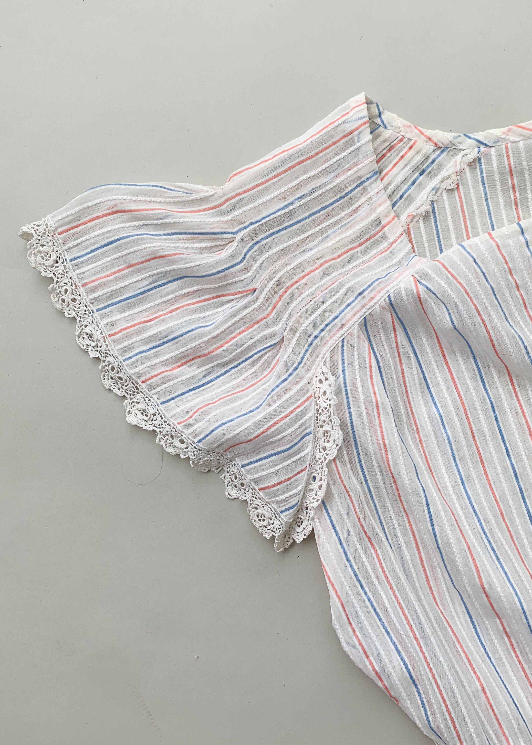 Vintage 1930s Cotton Striped Dress