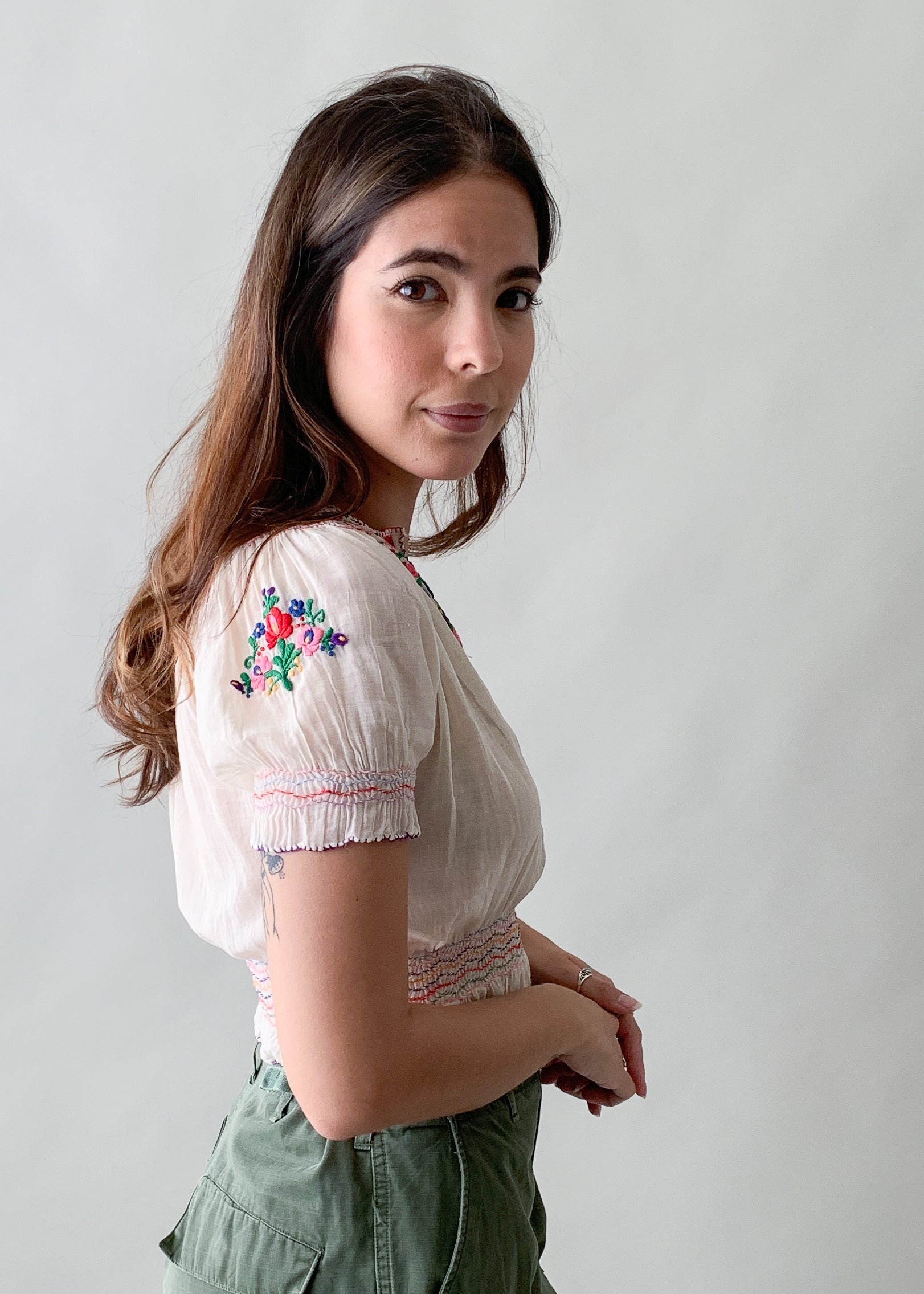 Vintage 1930s Embroidered Hungarian Top