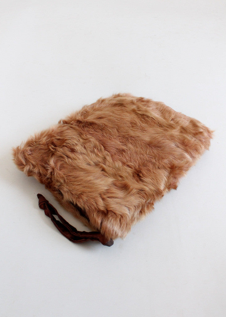 Vintage 1940s Matching Fur Tilt Hat and Muff