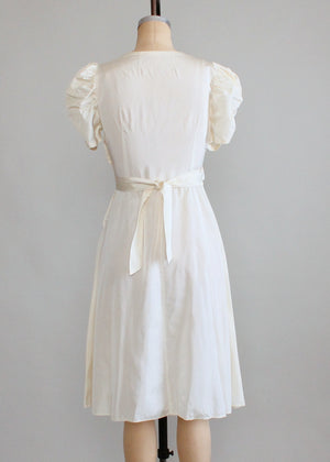 Vintage 1940s Ivory Wartime Wedding Dress