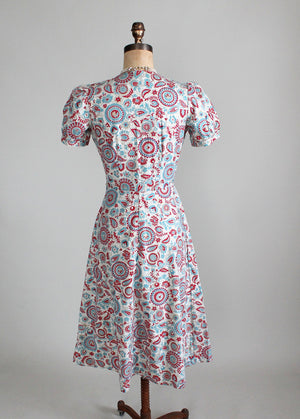 Vintage 1940s Jacqueline Shaw Day Dress - Deadstock