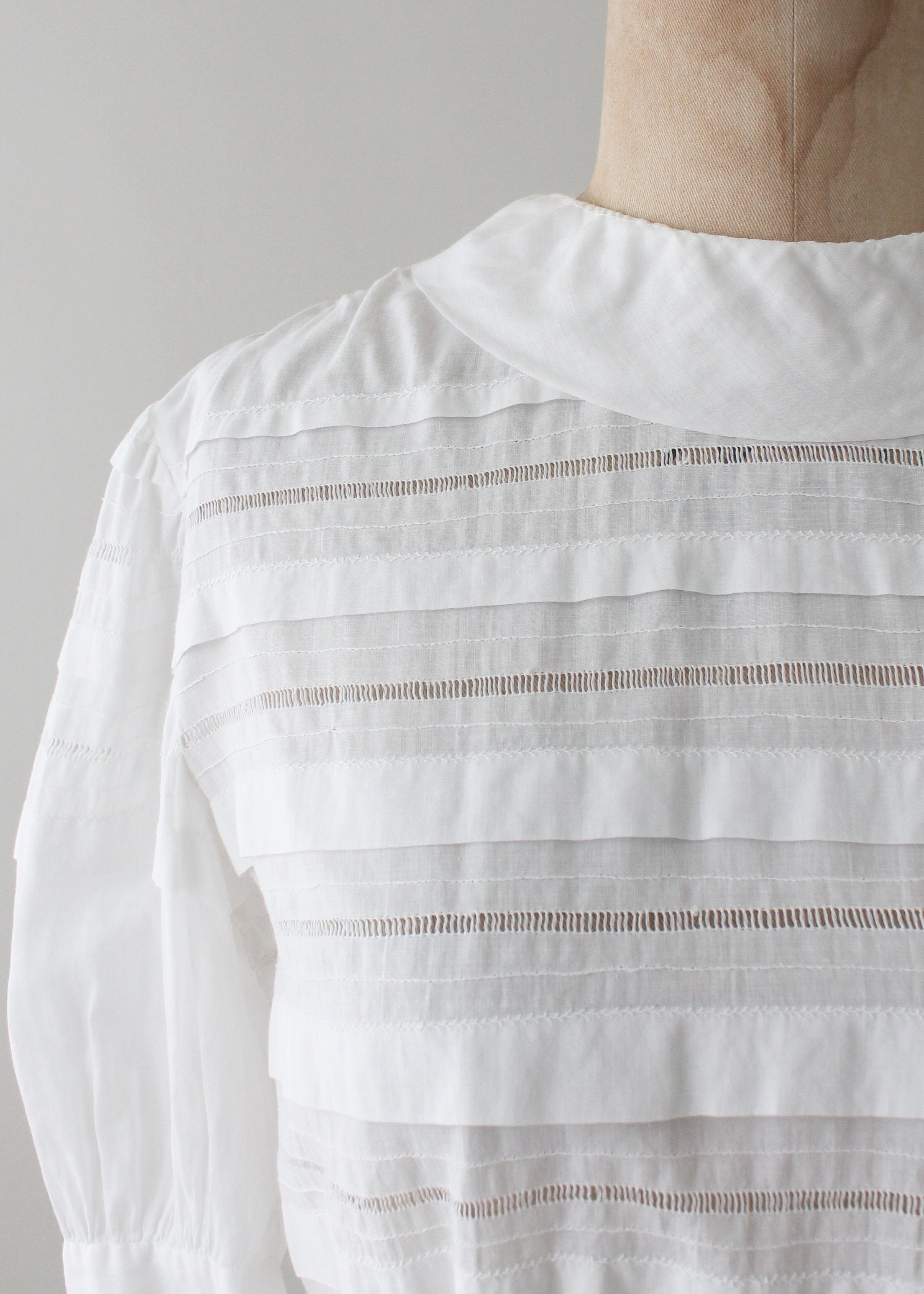 Vintage 1940s White Cotton Blouse