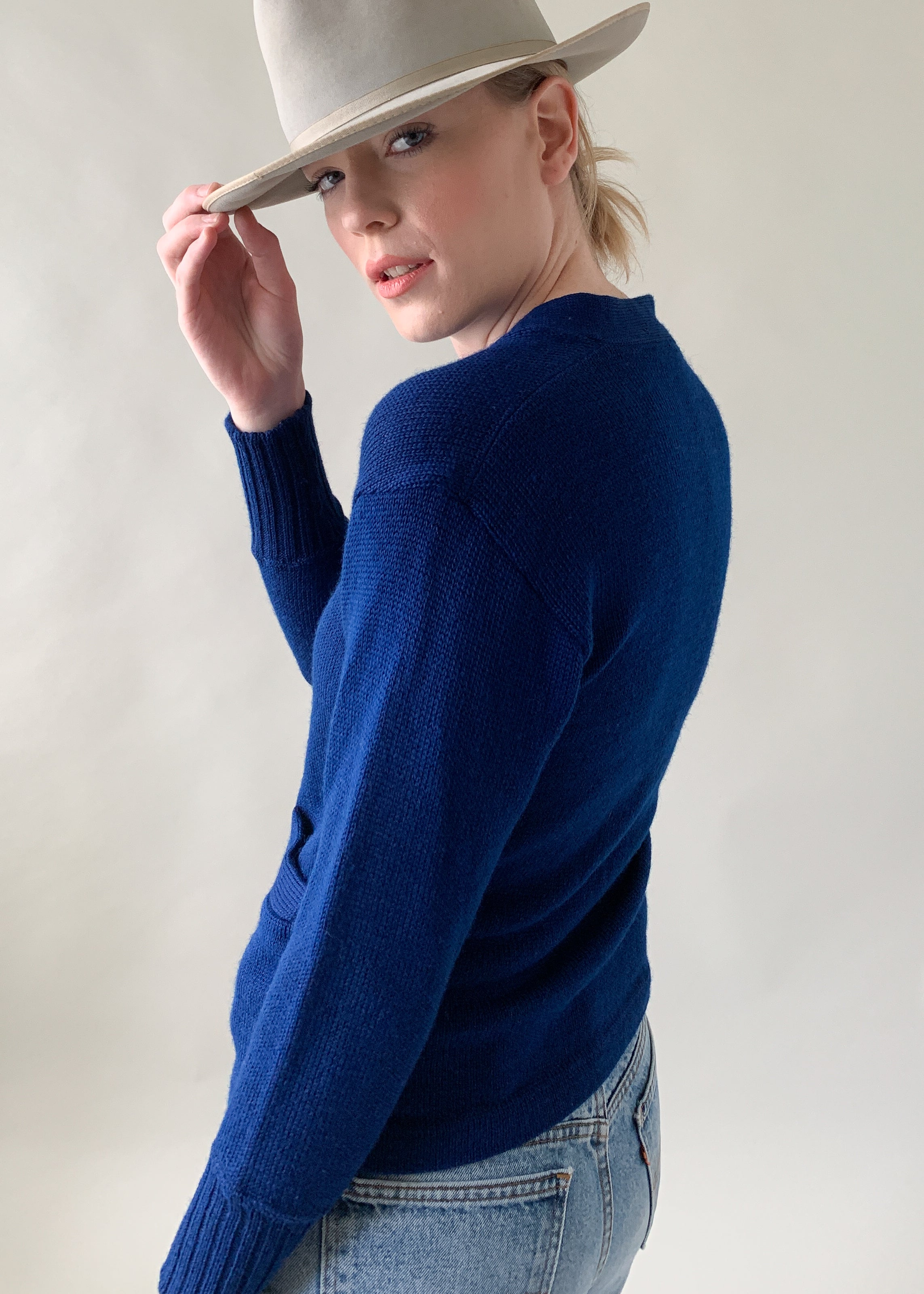 Vintage 1940s Blue Cardigan