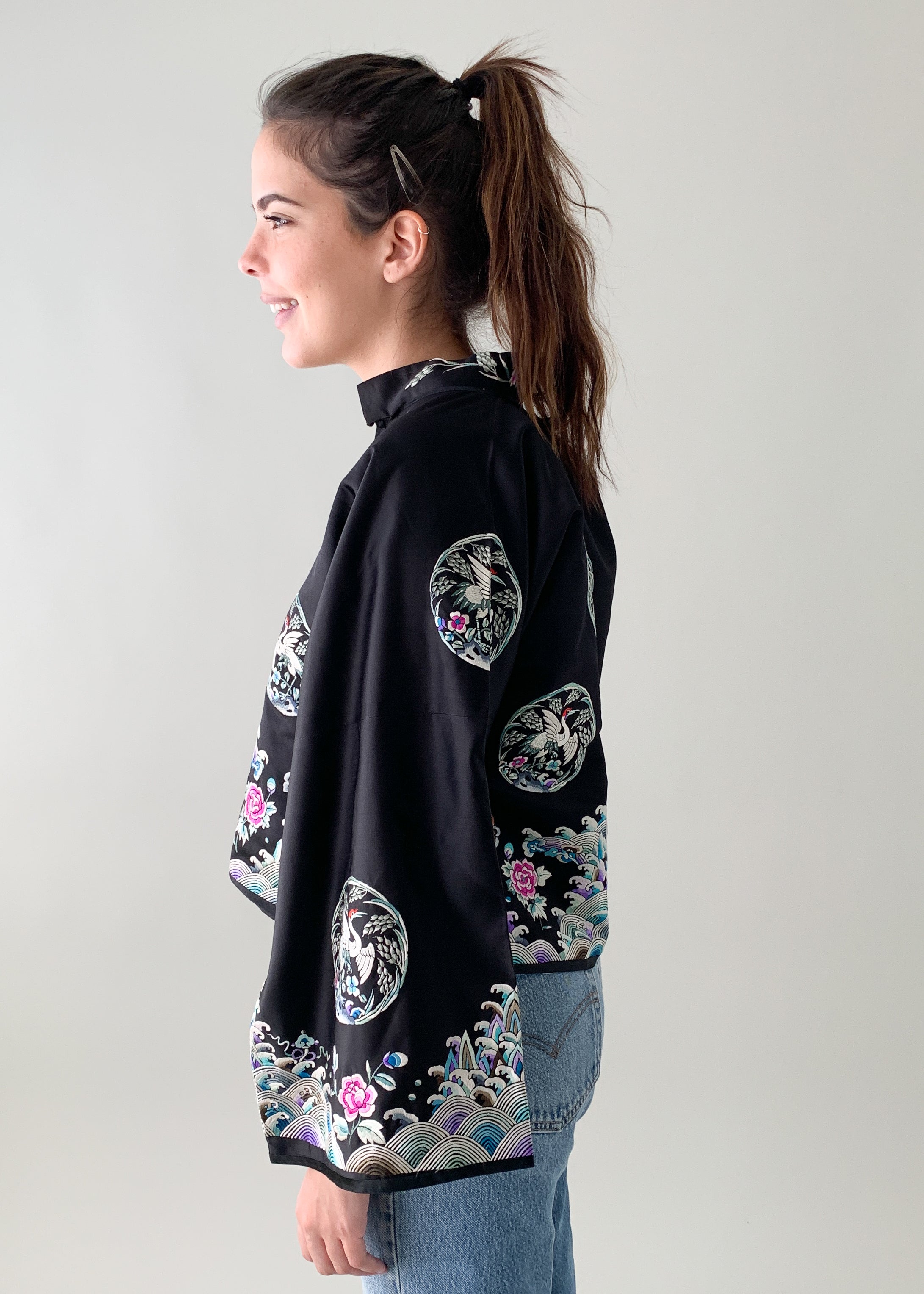 Vintage 1930s Chinese Embroidered Silk Jacket