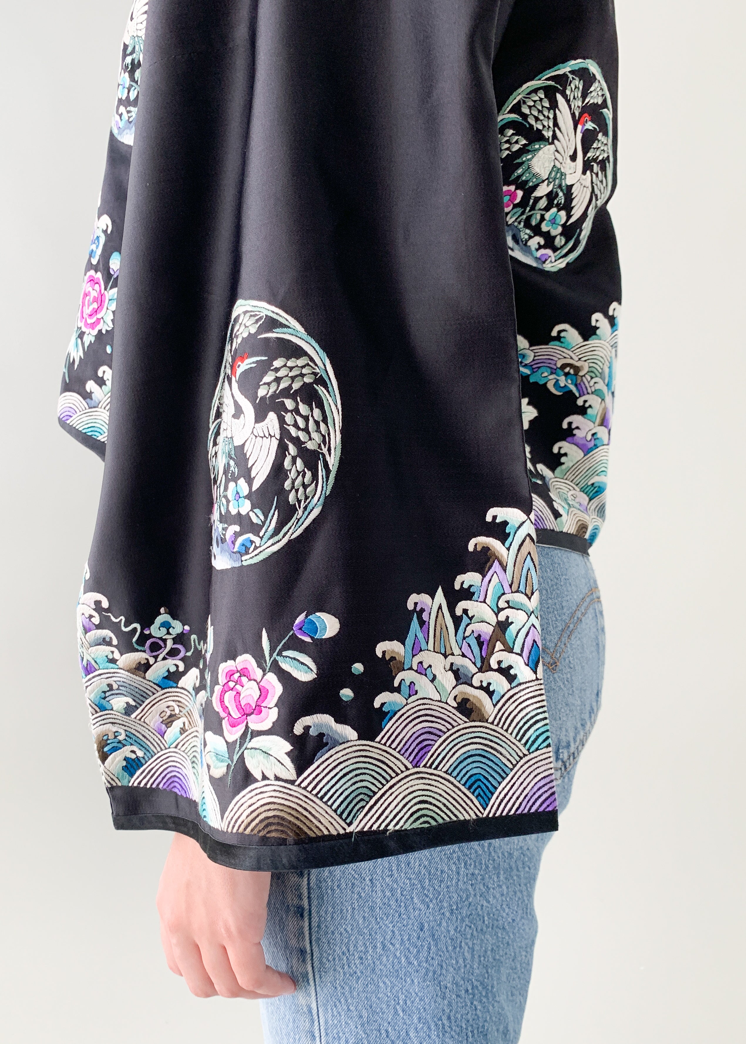 Vintage 1930s Chinese Embroidered Silk Jacket