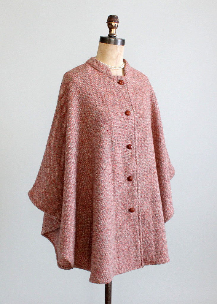 1960s Anglo Fabrics Tweed Cape