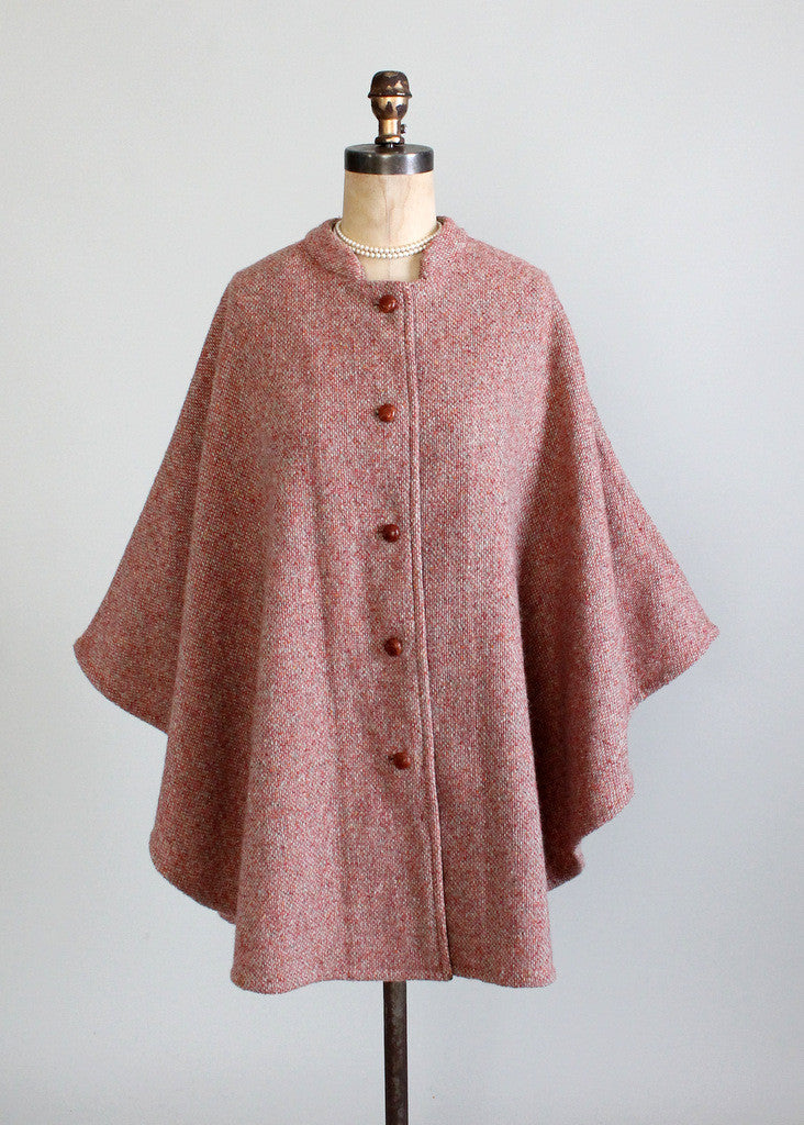 1960s Anglo Fabrics Tweed Cape