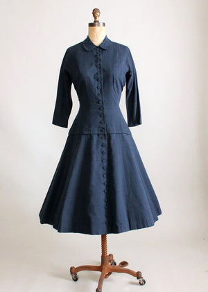 Vintage 1950s Suzy Perette New Look Silk Coat Dress