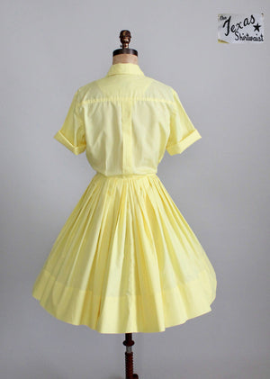 Vintage 1950s Texas shirtwaist dress