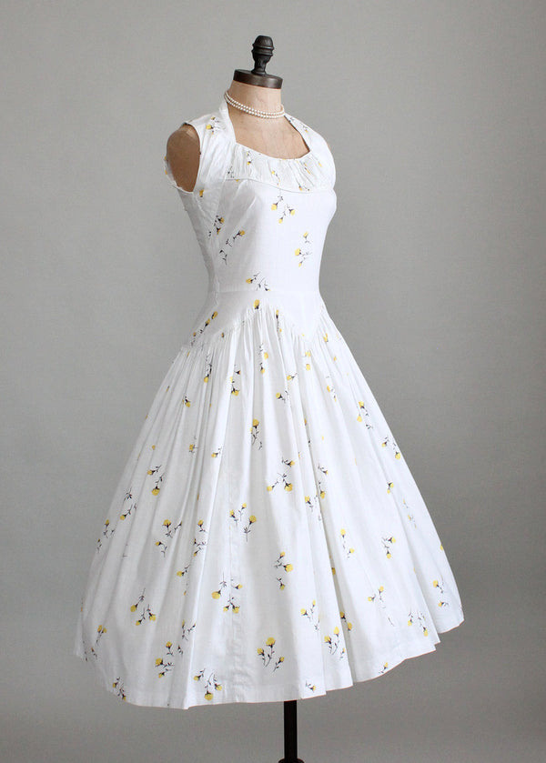 White 1950's dress on sale