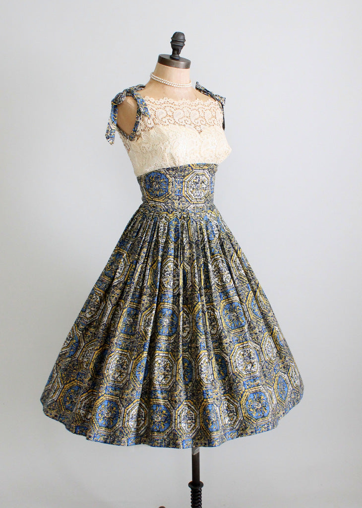 Vintage 1950s mad men party dress