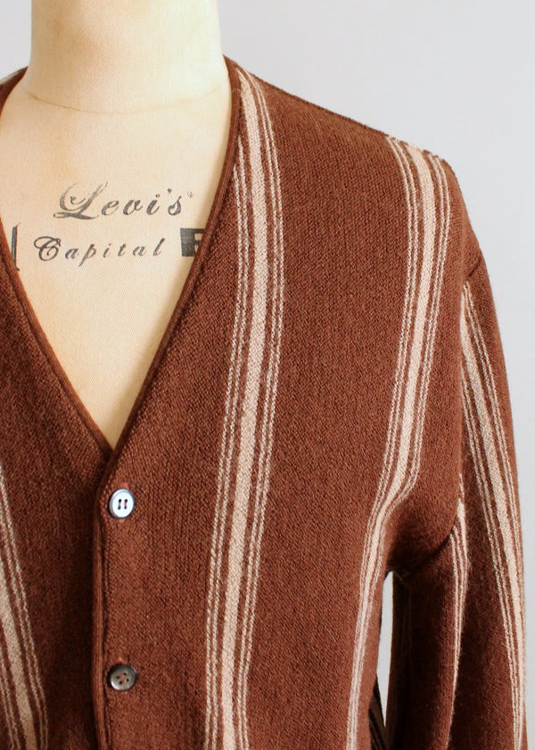 Vintage 1960s Arnold Palmer MOD Striped Cardigan - Raleigh