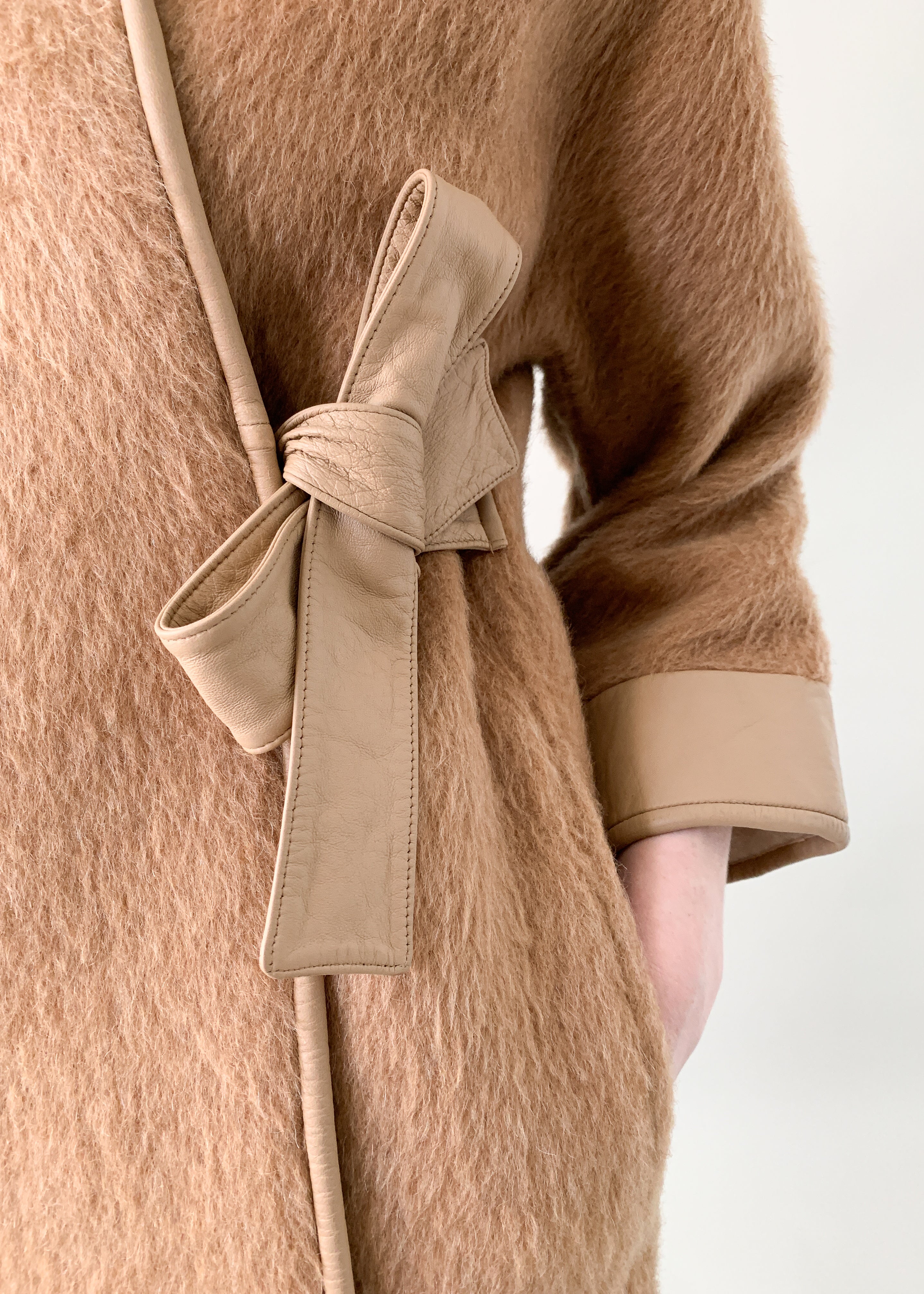 Vintage 1960s Bonnie Cashin Wool and Leather Coat