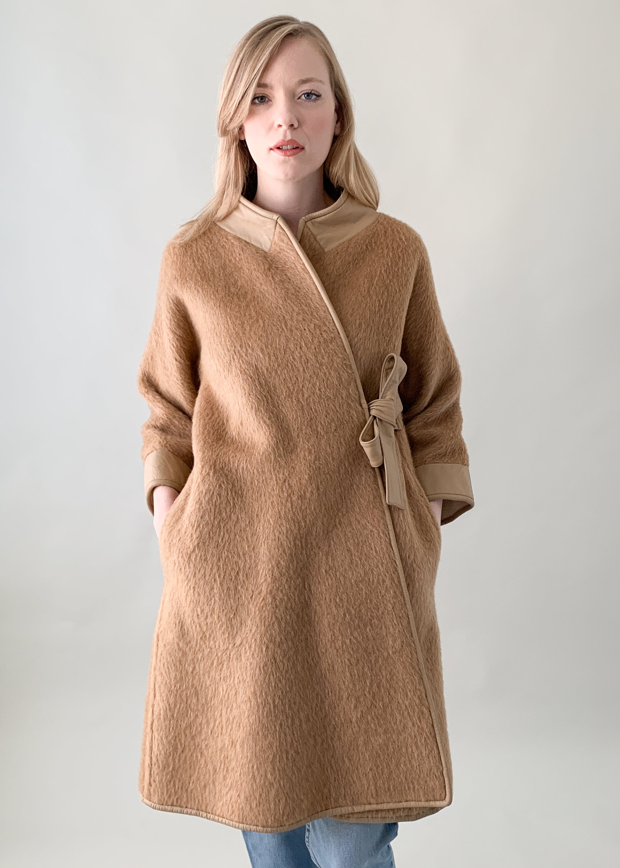 Vintage 1960s Bonnie Cashin Wool and Leather Coat