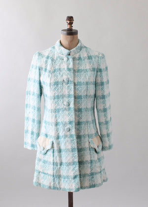 Vintage 1960s Lilli Ann Woven Wool MOD Coat