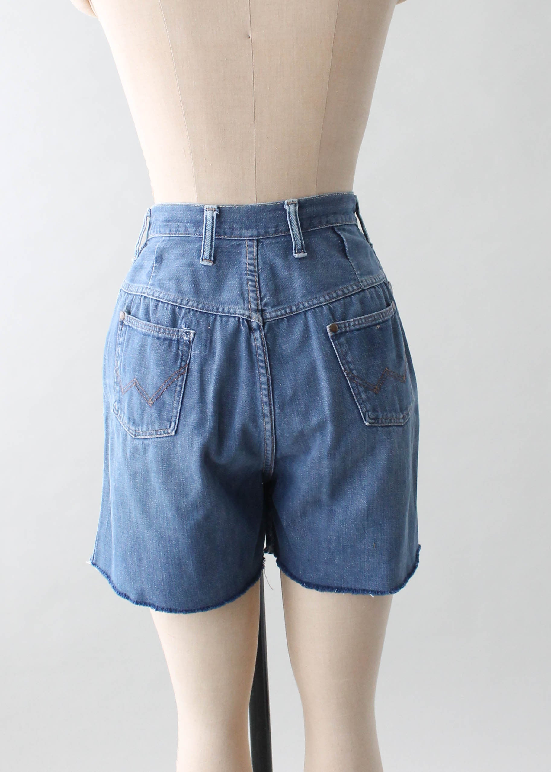 Vintage 1960s Wrangler Cut Off Jean Shorts
