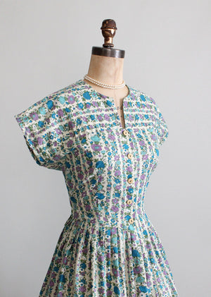 1960s Dixie Lou Frock cotton dress