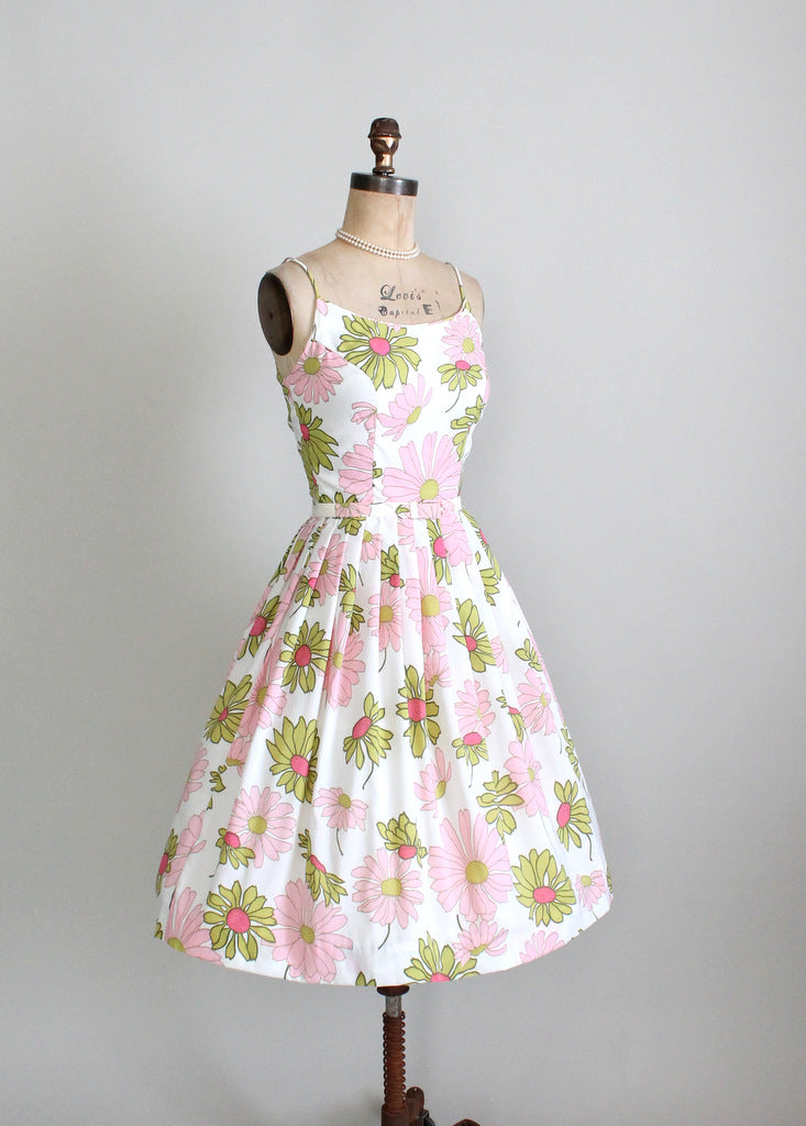 1960s floral mad men sundress